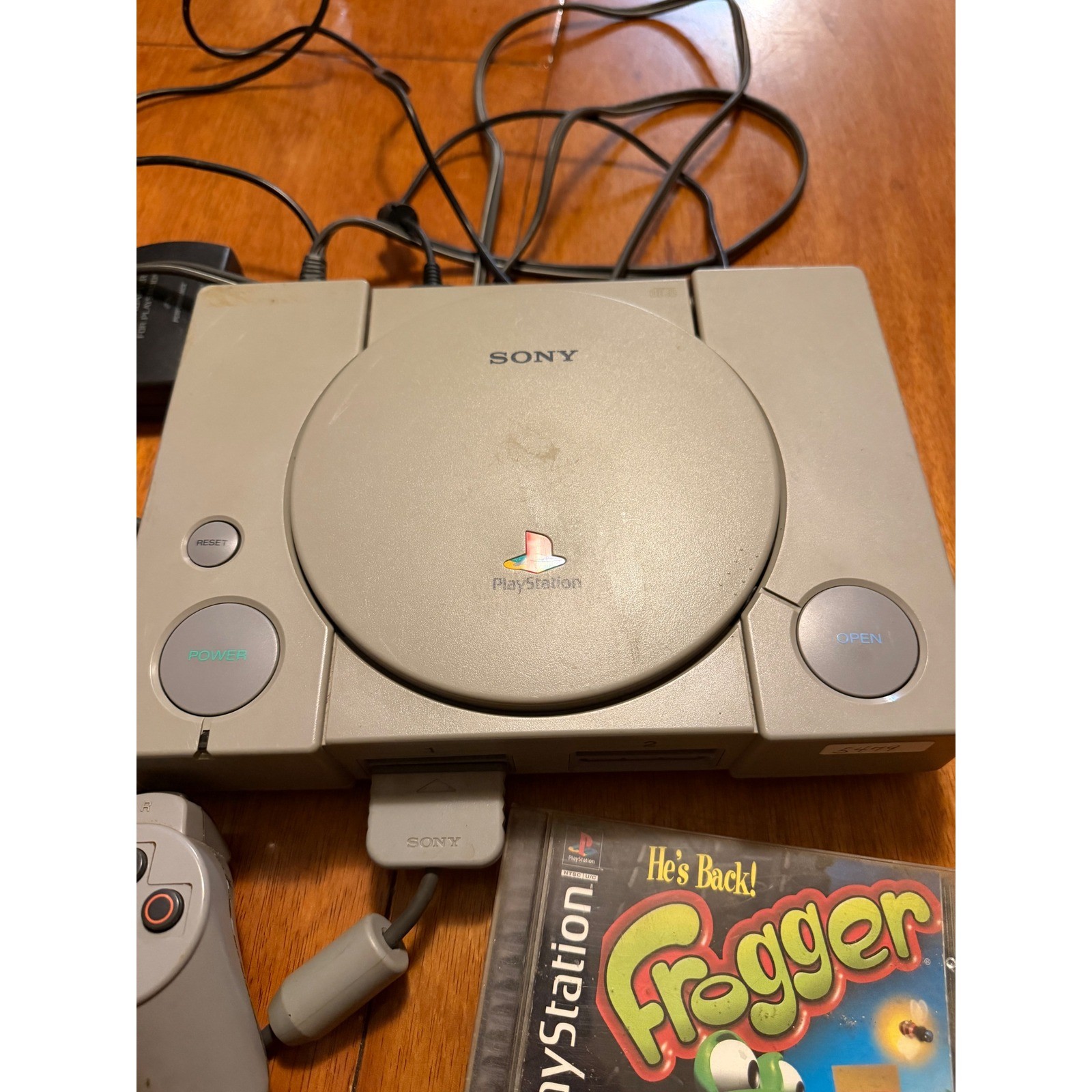 Sony PlayStation 1 PS1 Console Bundle SCPH-9001 Controller Frogger 1999 TESTED