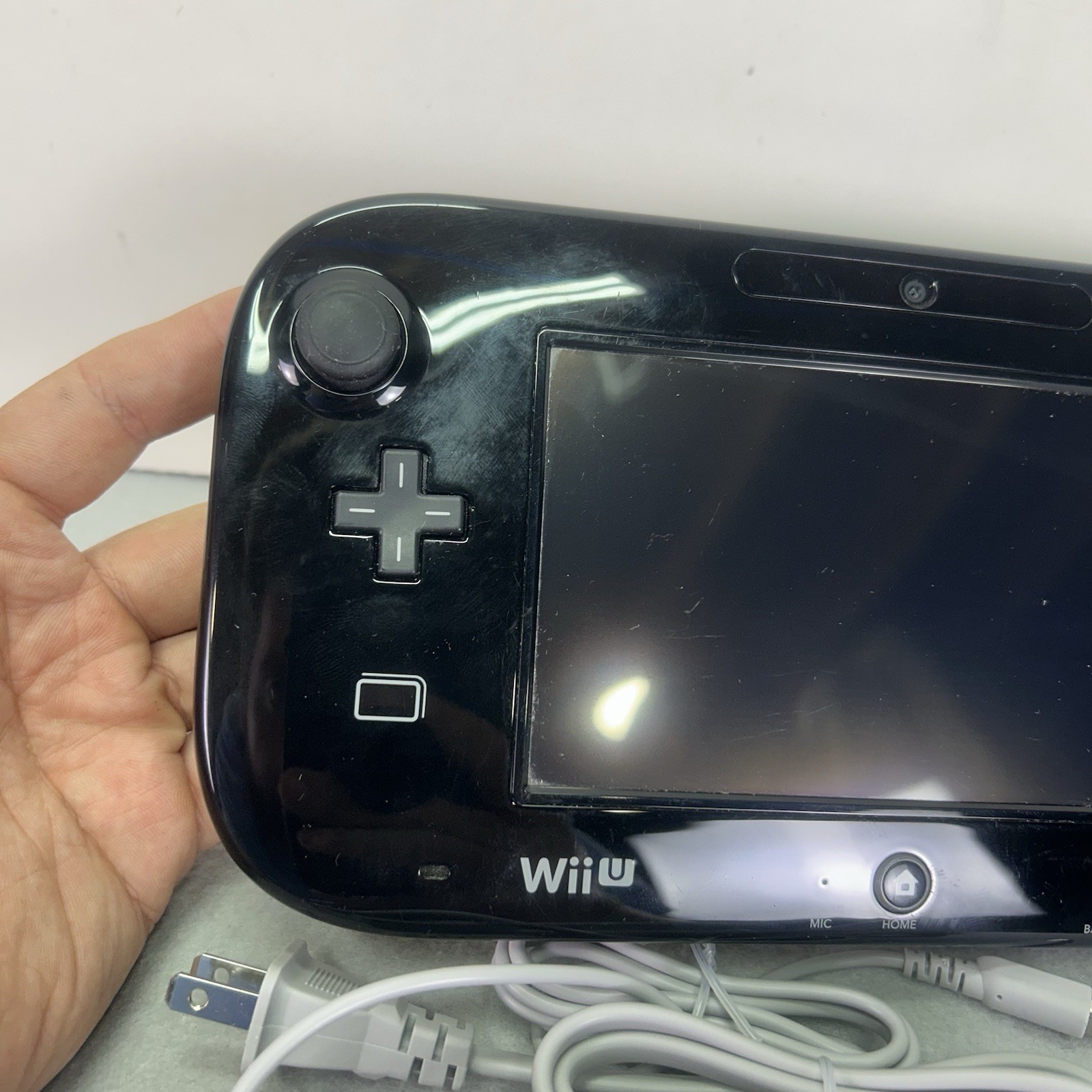 Nintendo Wii U GamePad Controller WUP-010 (USA) Black W Charger Tested Works