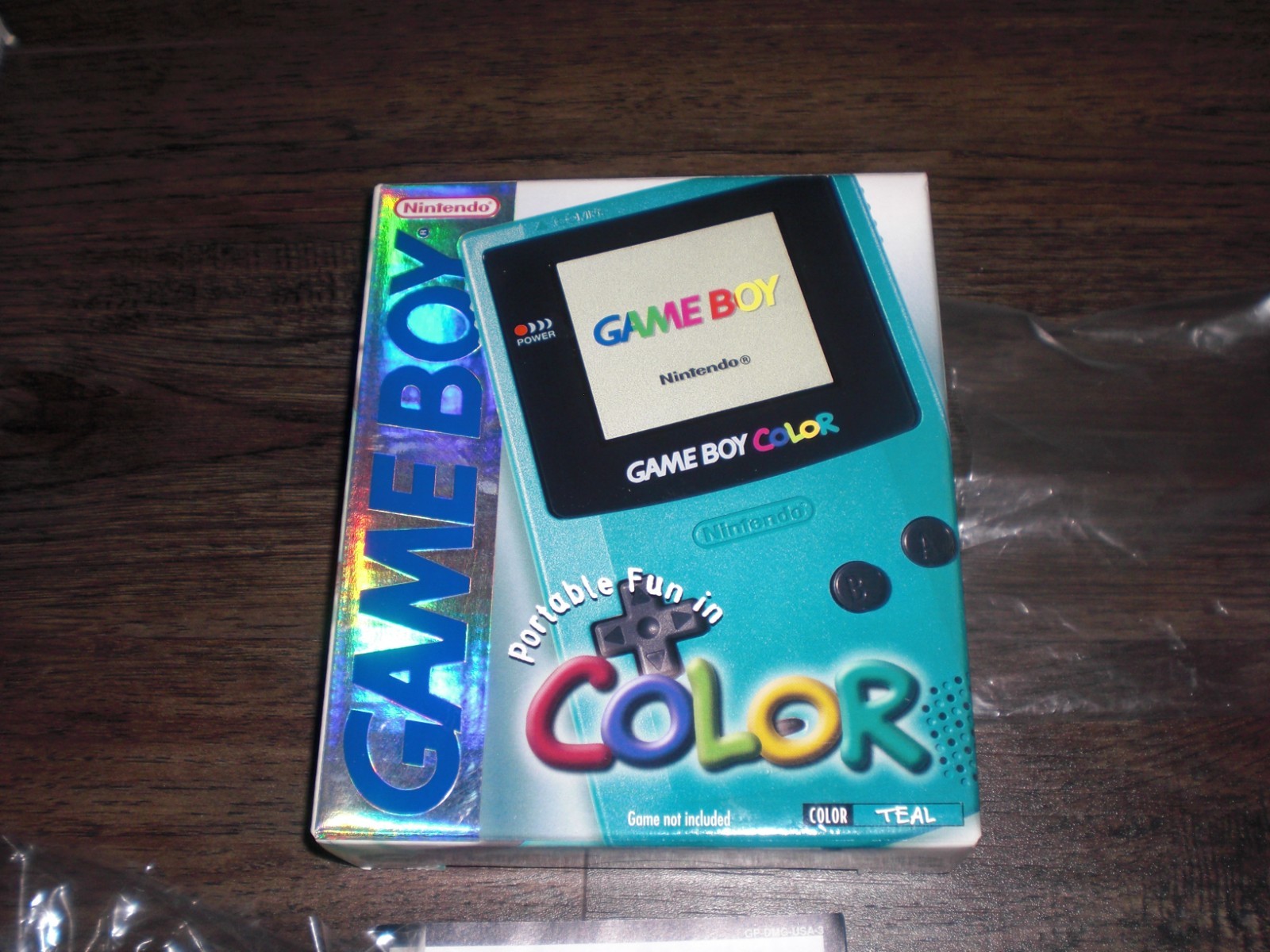 Nintendo Game Boy Color Console System Blue Teal COMPLETE Box CIB Bags Receipt!
