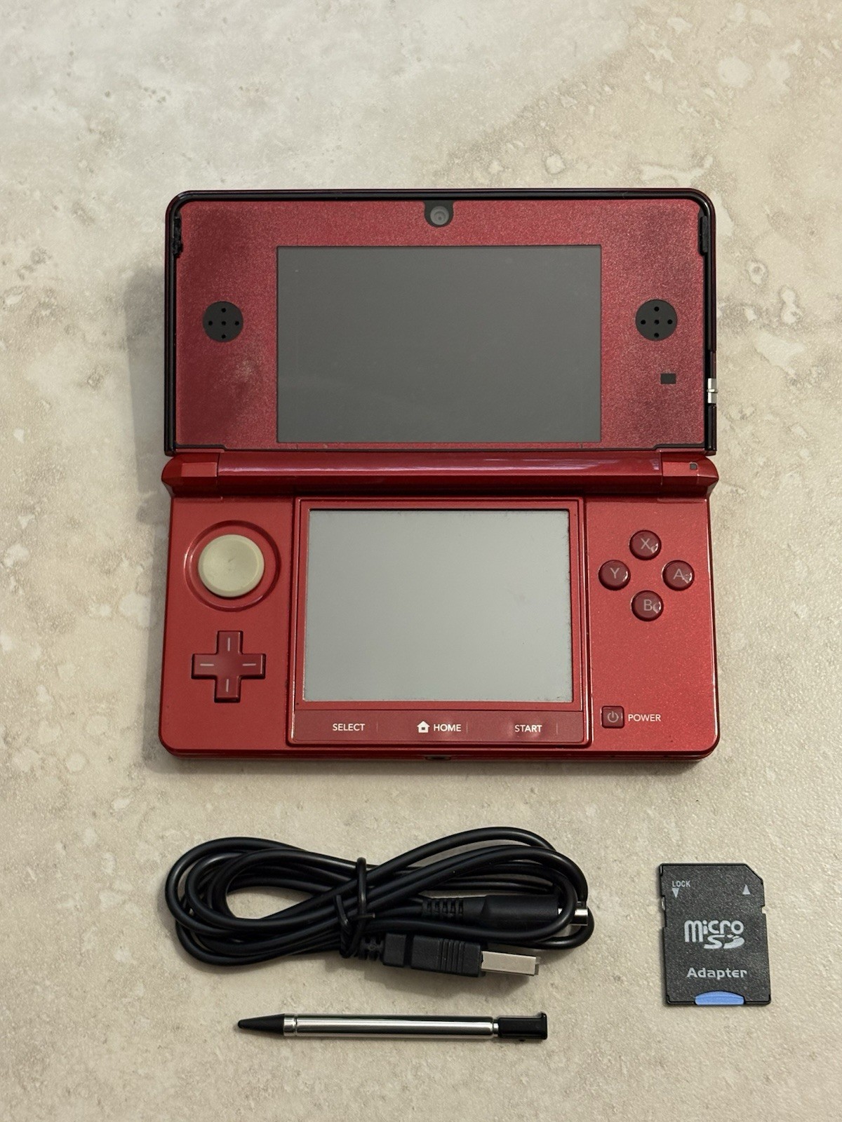 Nintendo 3DS Console Red Edition With Charger US SELLER Very Good Condition