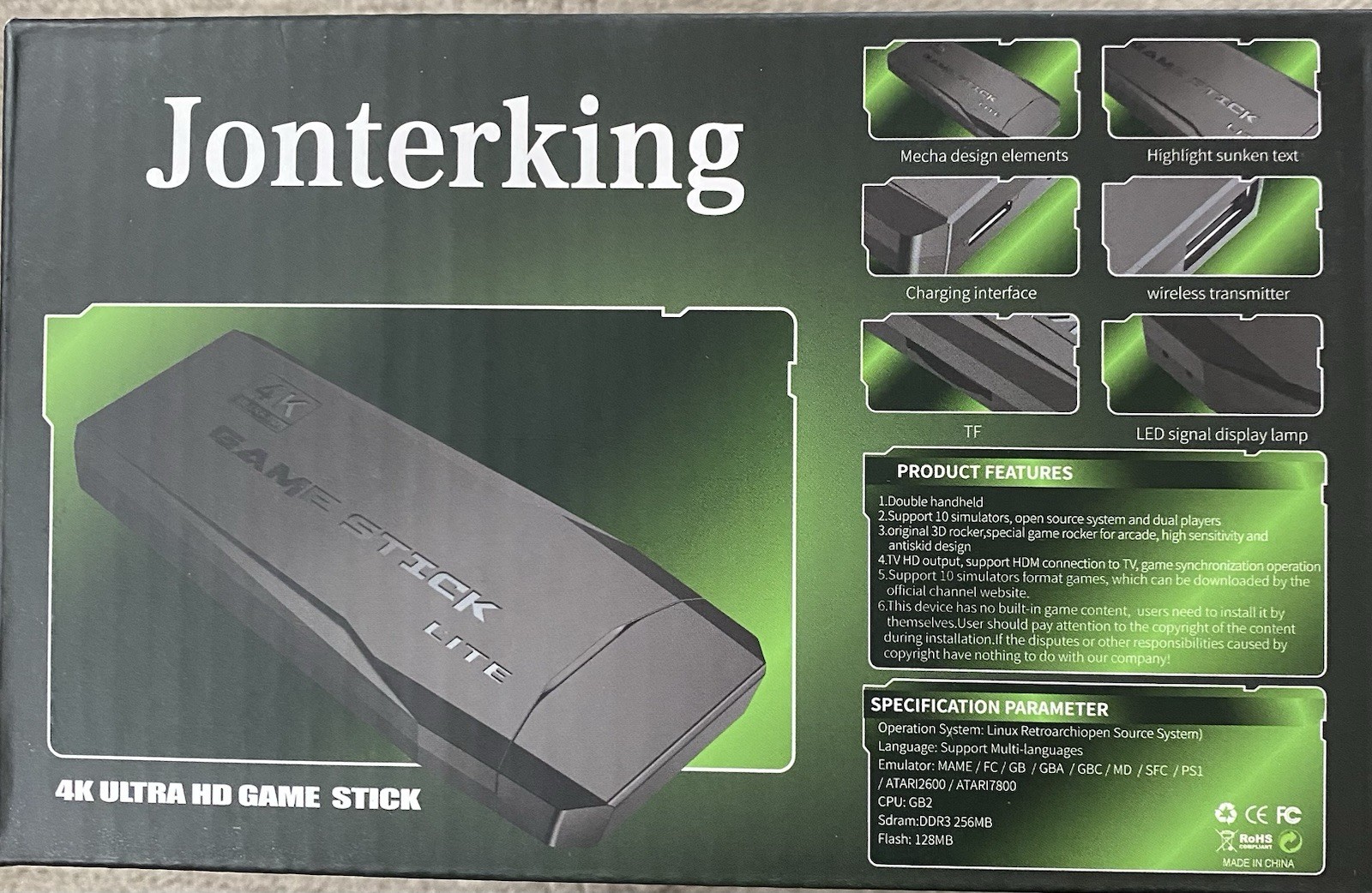 New Game Stick Lite 2.4G Wireless Controller 4K Ultra HD Retro Gaming Console