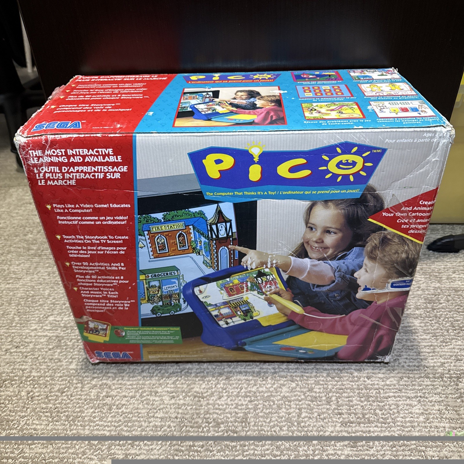 Sega Pico Edutainment System Console IN BOX MK-49002 1994 3 Games Tested Working