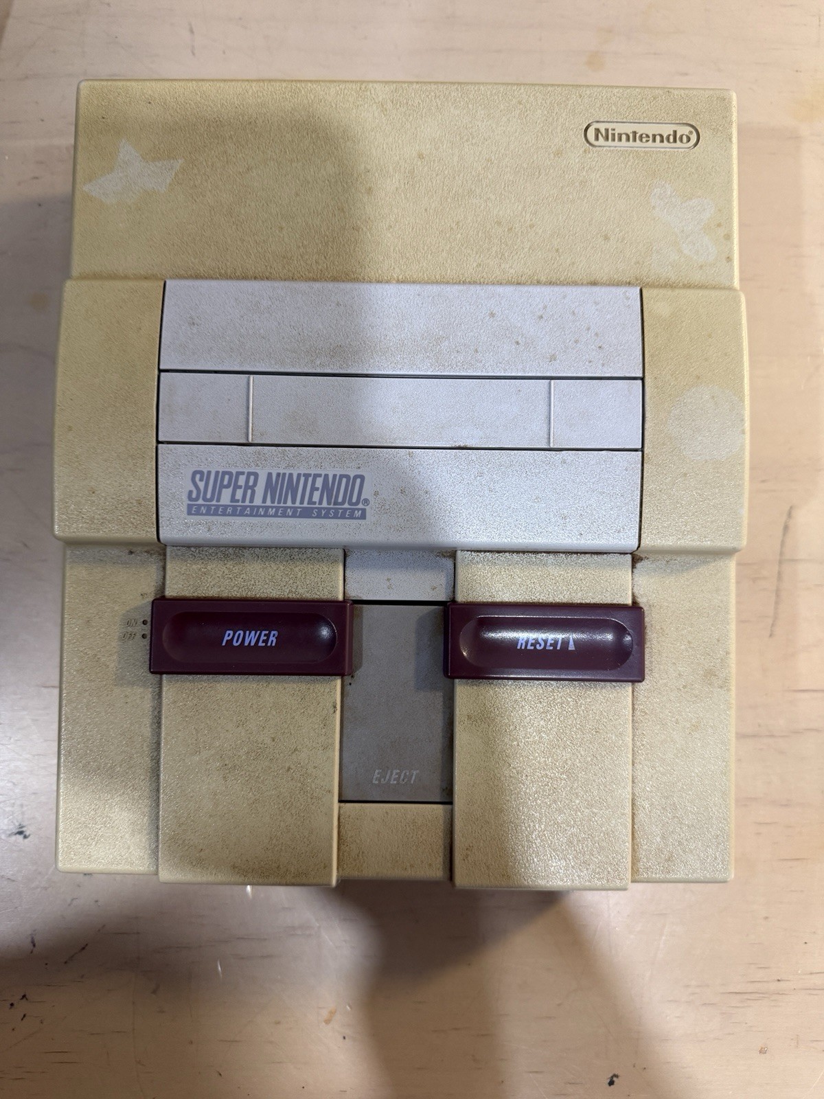 Super Nintendo SNES Console + 1 OEM Controller And Tetris 2 Authentic Tested