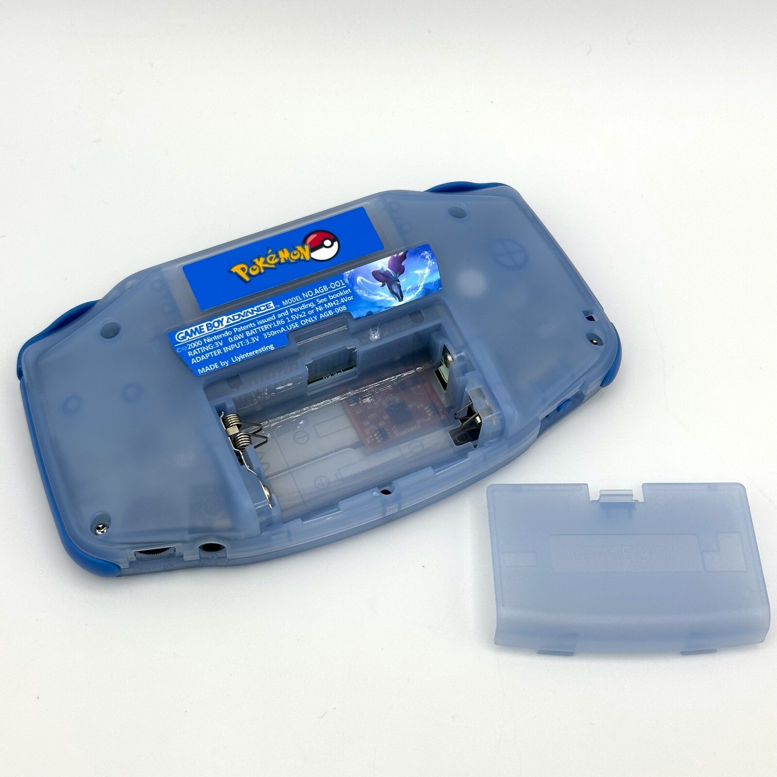 Game Boy Advance GBA Custom IPS Backlit Screen UV Printed Shell Suicune Pokemon