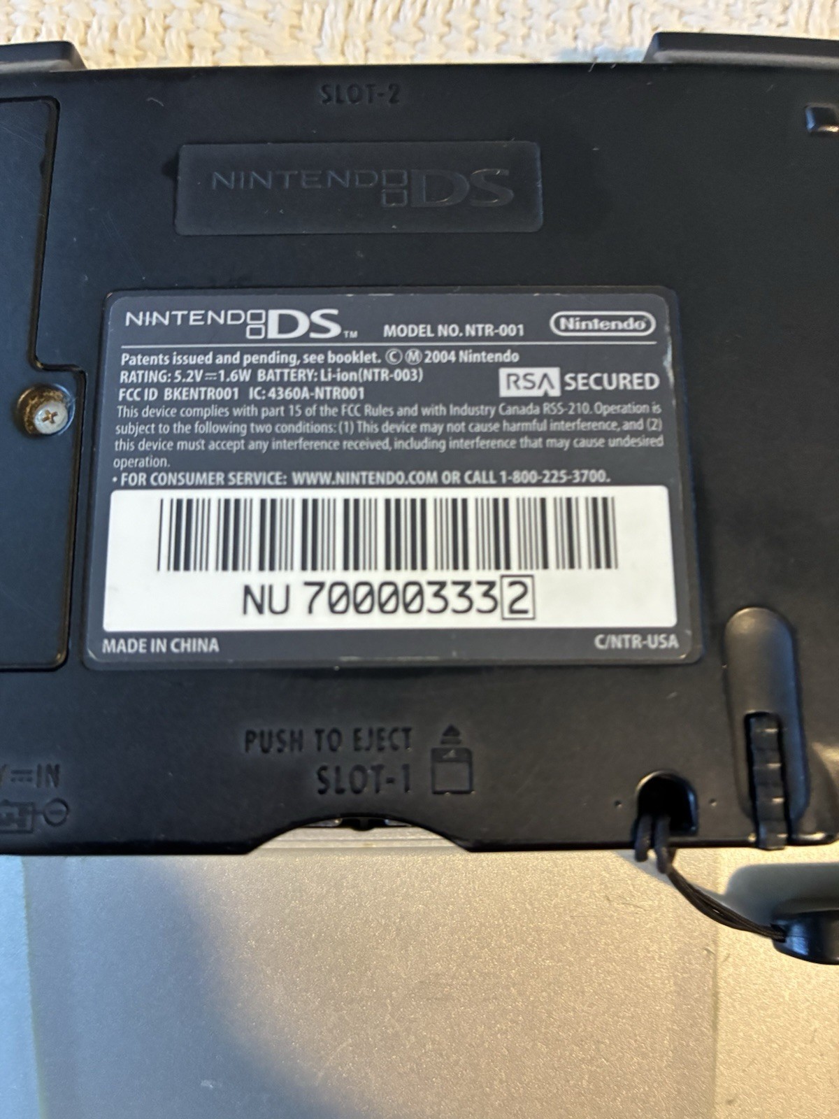 Nintendo Ds Silver NTR-001 Bundle Console Charger Stylus Games Tested 2004