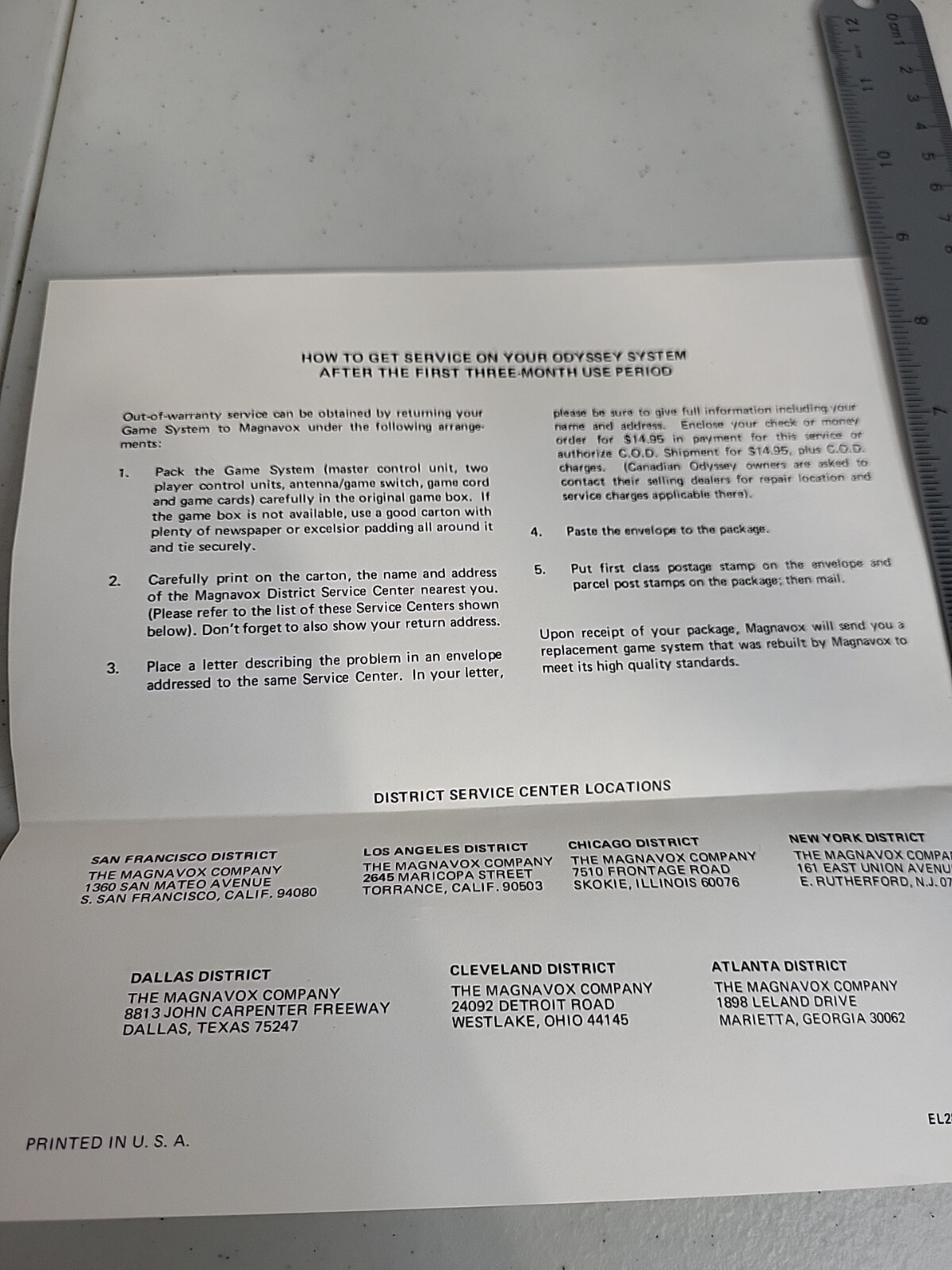 1972 Magnavox Odyssey Vintage Game Console, How To Get Service Insert Only