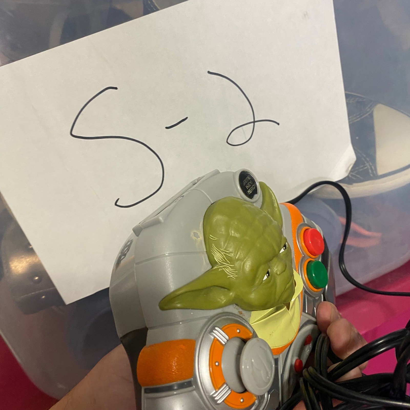 STAR WARS Jakks Pacific Yoda Plug It In & Play TV Games Console Gray Retro 2005