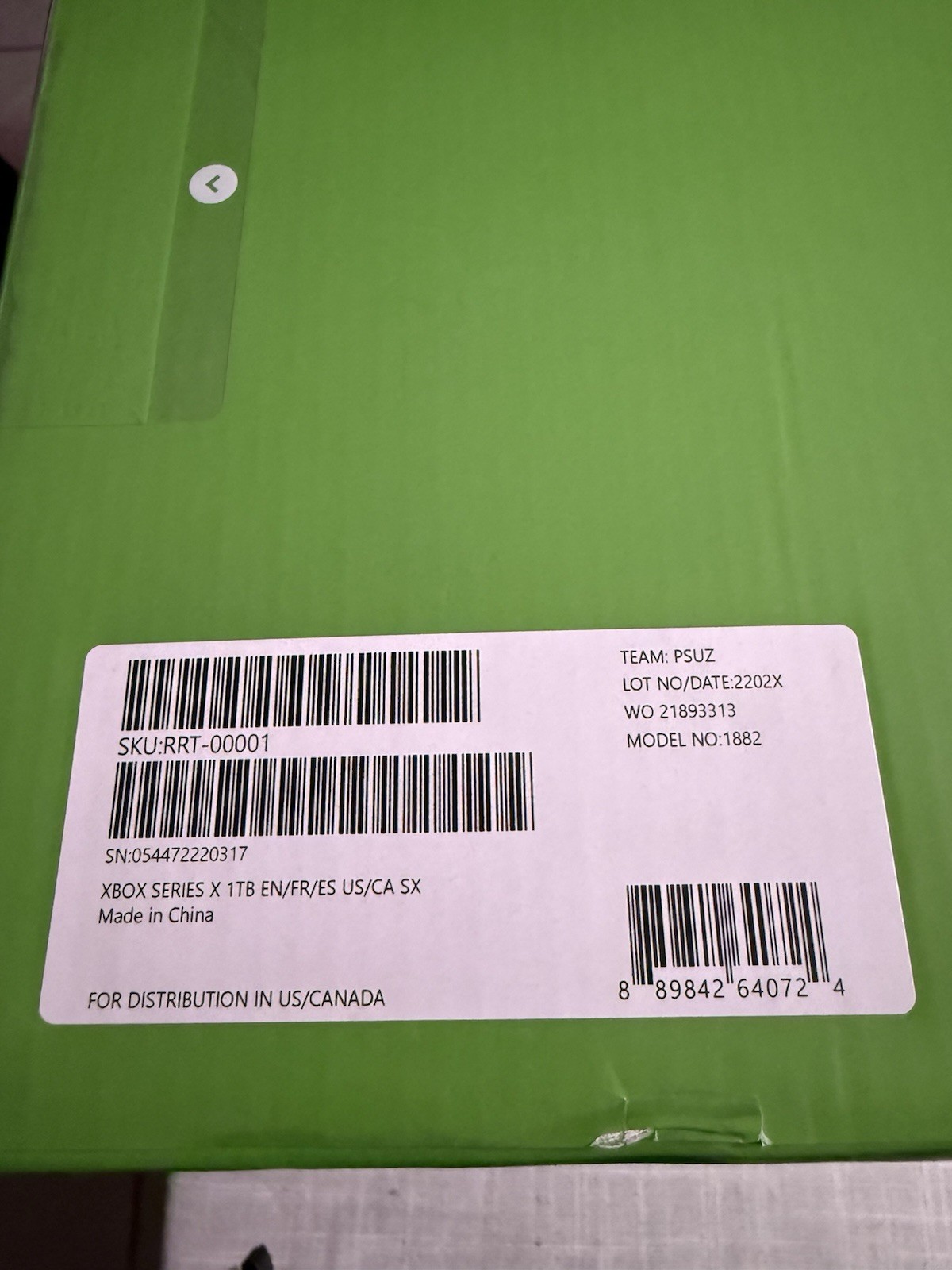 New in Box Microsoft Xbox Series X 1TB Video Game Console – Black