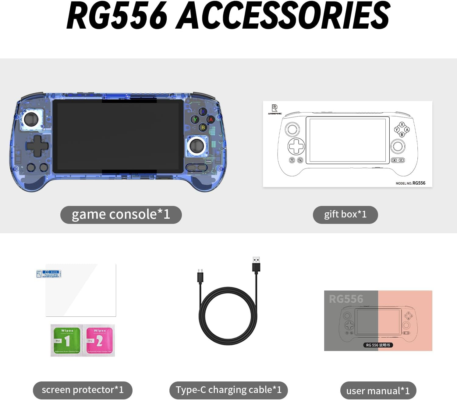 RG556 Retro Handheld Game Android 13,Rg 556 Handheld Game with 5.48 Inch Touch O