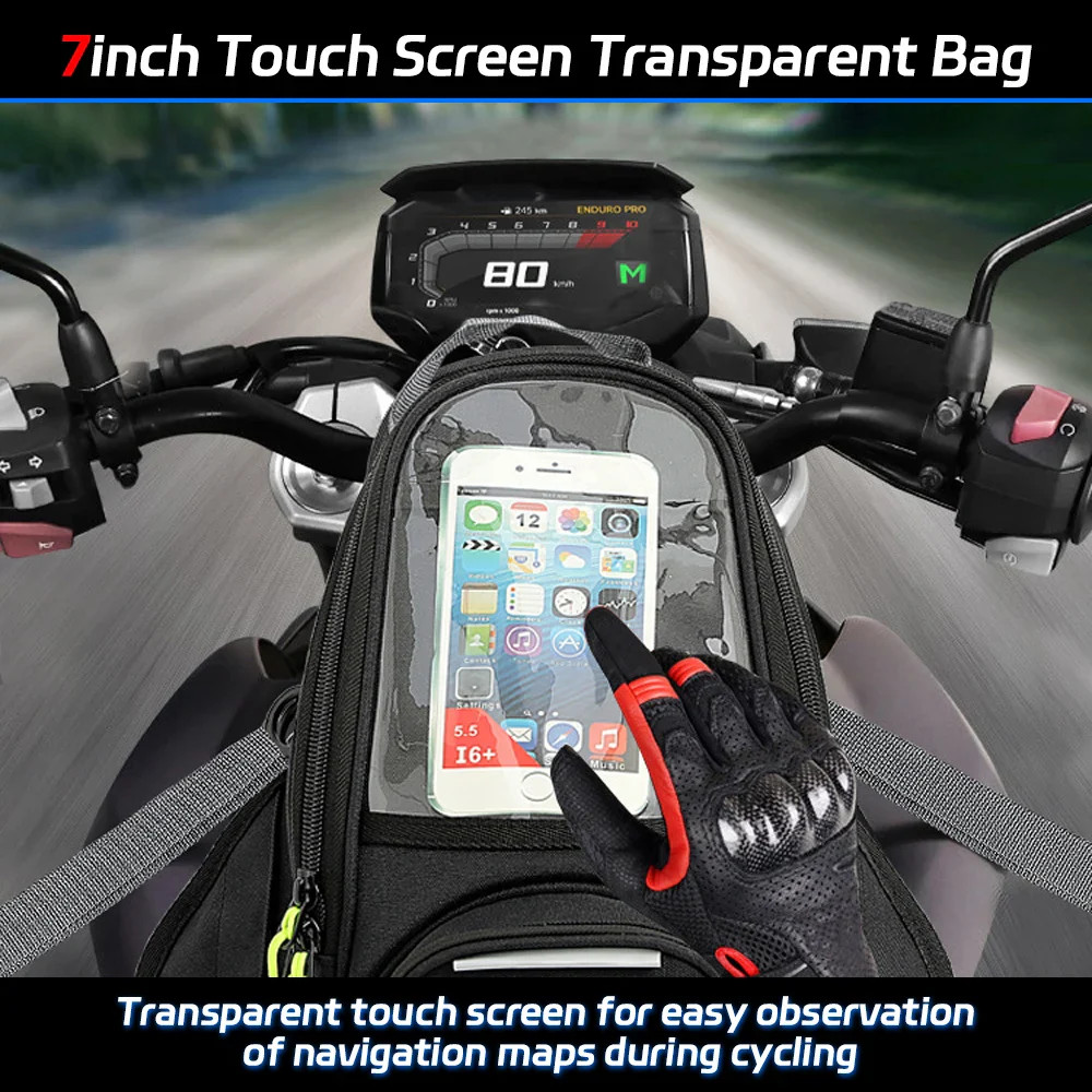 Universal Motorcycle Fuel Bag waterproof Oxford Navigation Touchable Mobile Pho