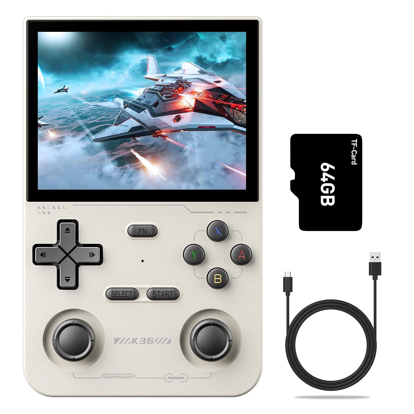 K36 Retro Handheld Game Console 3.5″ IPS 64GB Portable Emulator