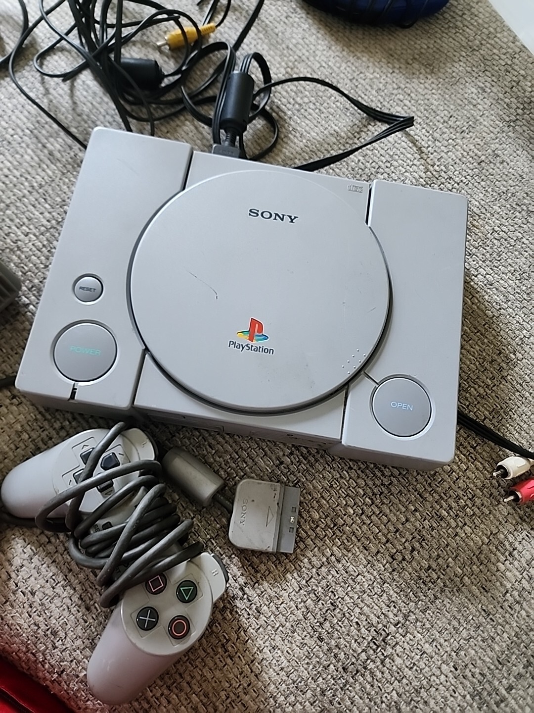 Two Sony PlayStation 1 Game Console – Gray..SCPH-1001 and SCPH-7501..Not Tested!