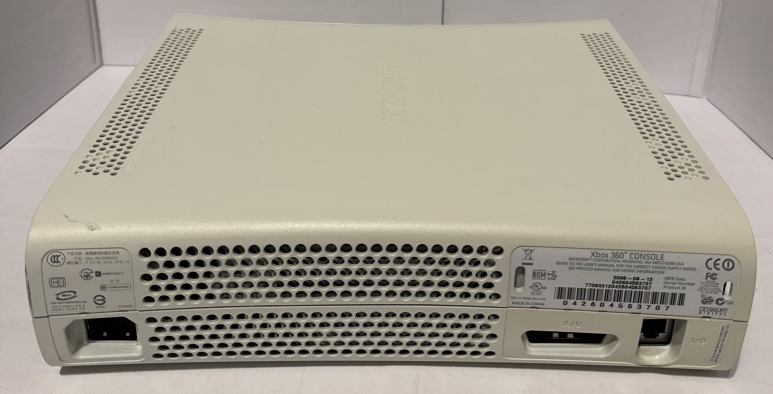 Xbox 360 Arcade White Console Xenon No HDMI NXE Dashboard Deep Cleaned 👀 Tested