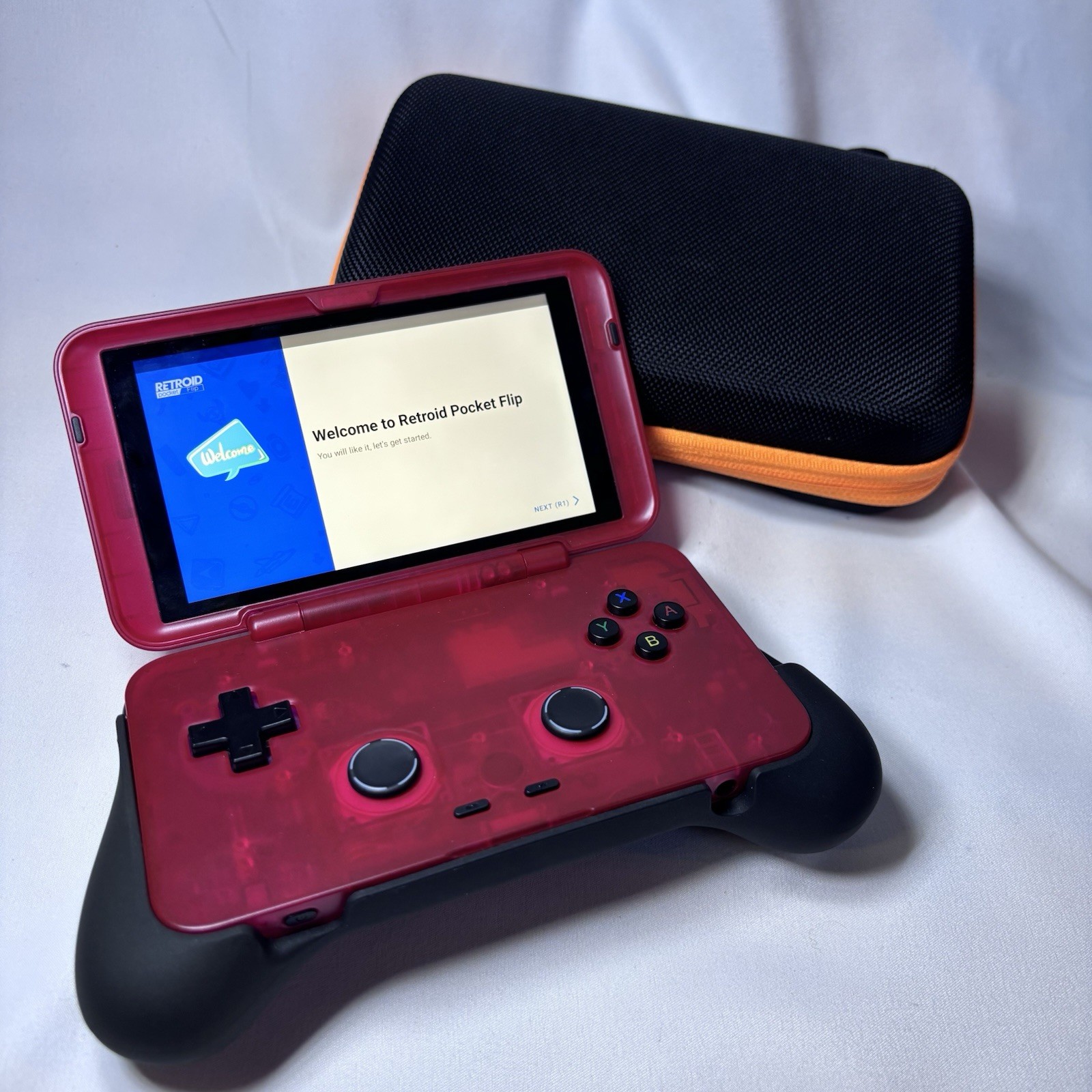 Retroid Pocket Flip Watermelon W/ Case & Grip – NEAR MINT – 128GB STORAGE