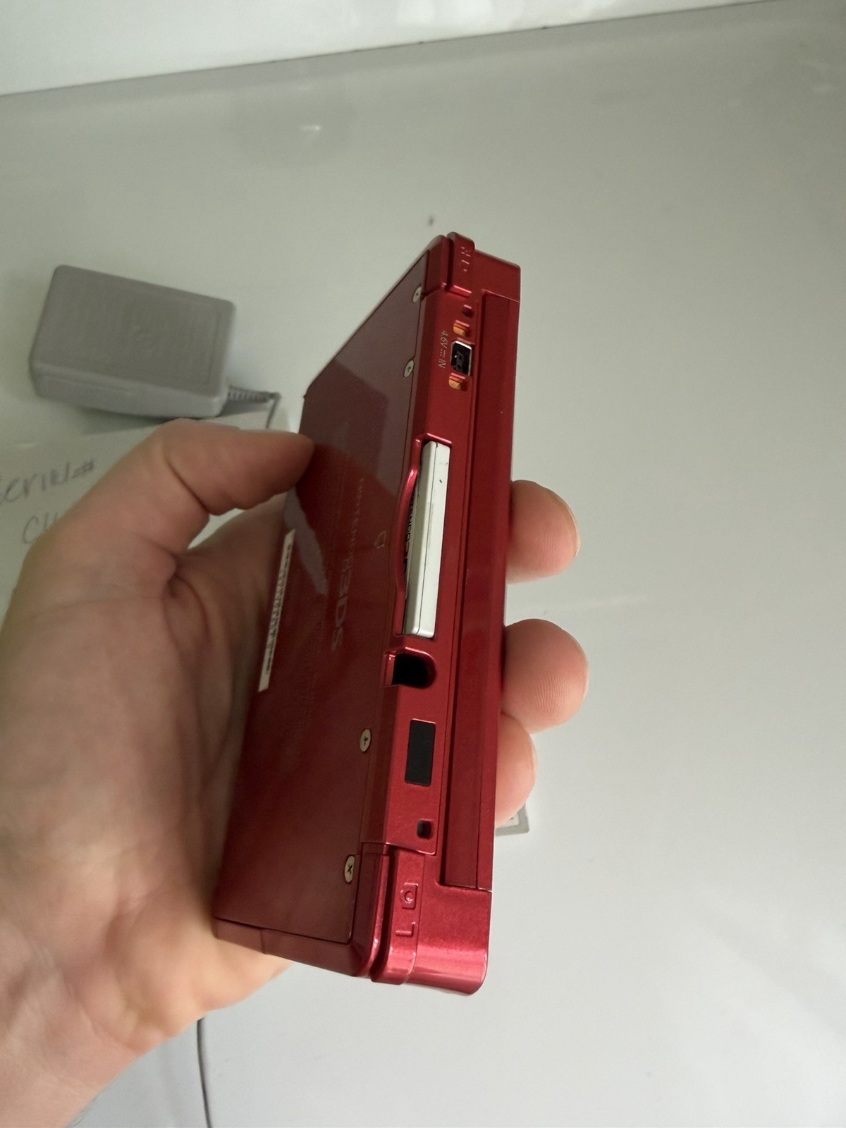 Nintendo 3DS CTR-001 Handheld Gaming Console Flame Red Charger Stylus SD Tested!