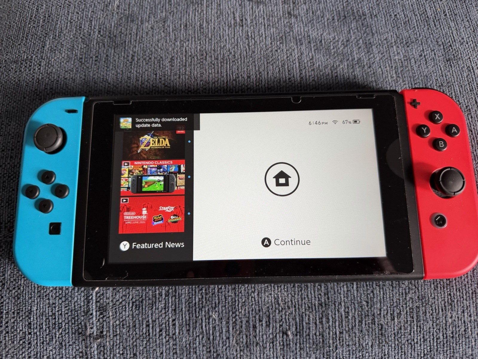 Nintendo Switch Bundle with Neon Blue and Neon Red Joy-Con (HAC-001-01)