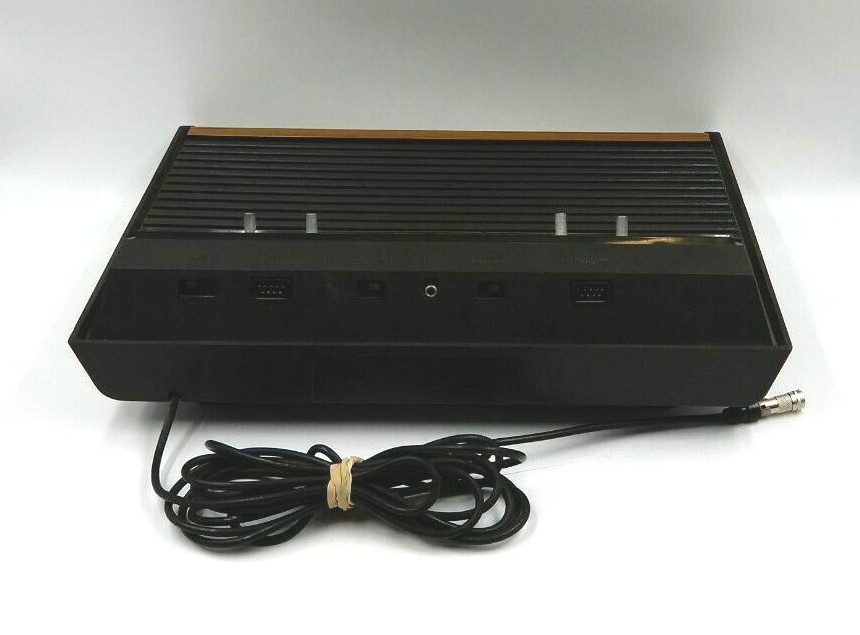 VINTAGE ATARI CX-2600A W/ JOYSTICK CONTROLLERS & PWR ADAPTER ~ PARTS OR REPAIR