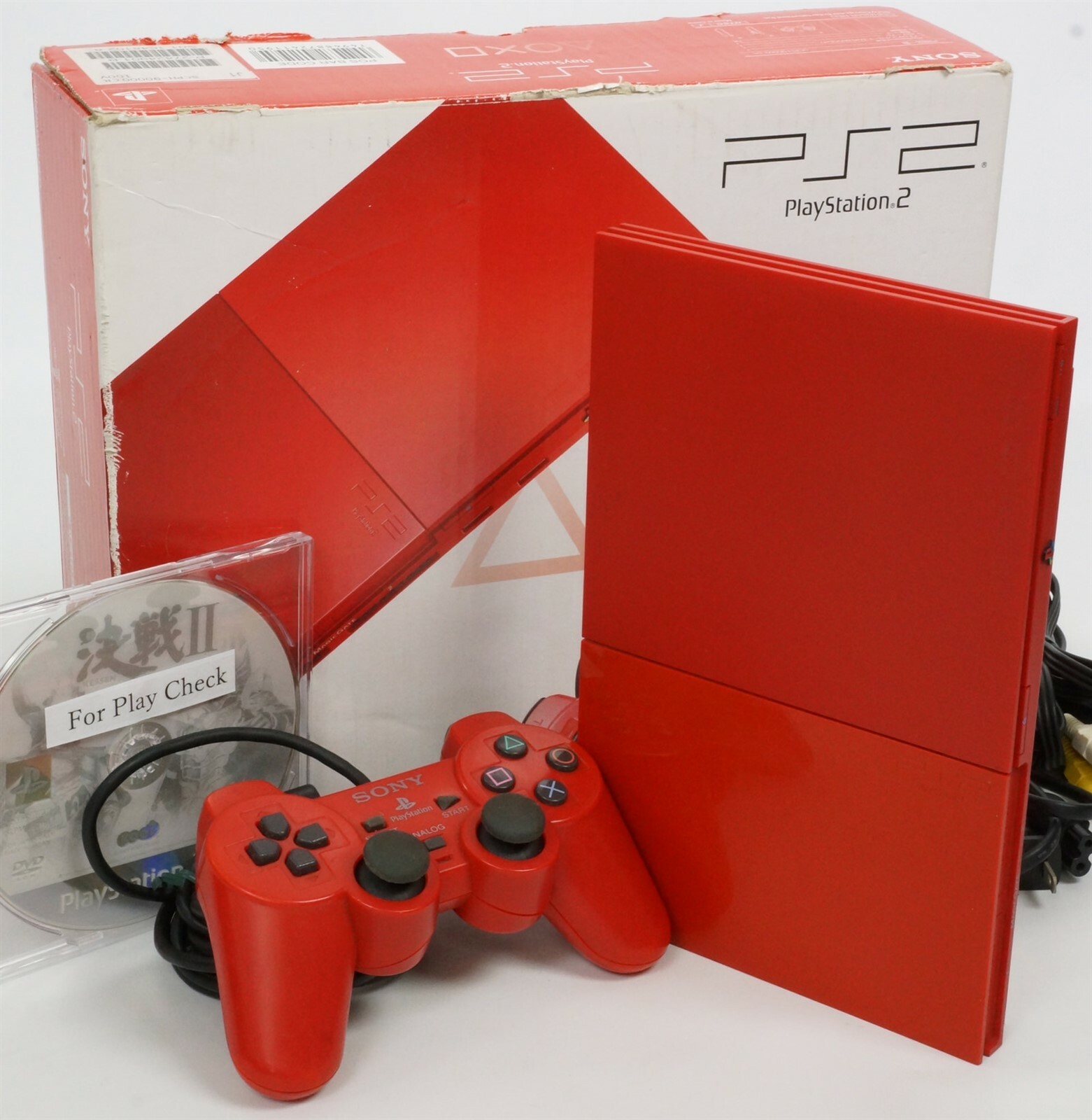 PS2 Playstation2 Slim CINNABAR RED Console System 90000 CR Only for NTSC-J 8102
