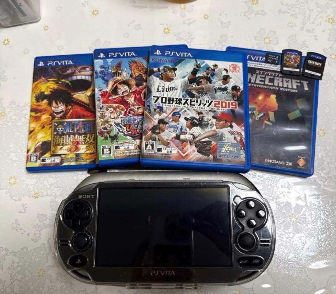 Sony PlayStation PS Vita PCH-1100 Crystal Black Console w/ games