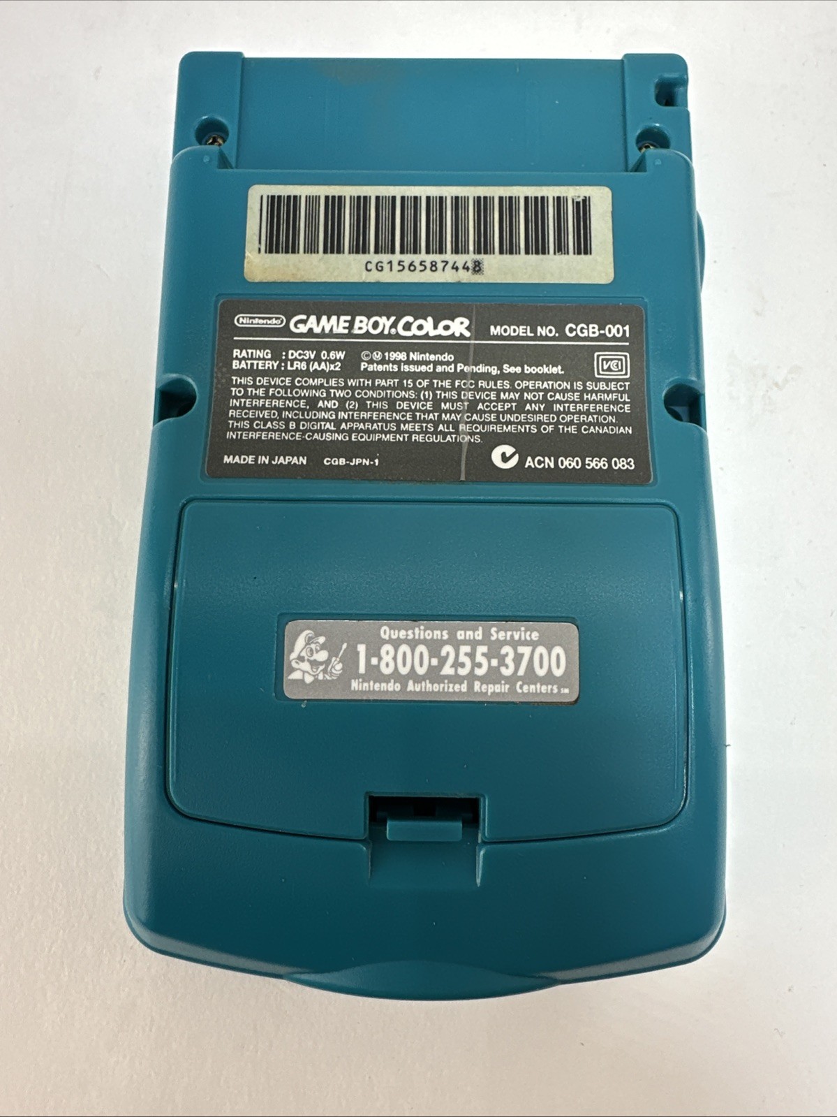 Nintendo Game Boy Color Teal Bundle 4 Games Carry Case GBC Tested Working