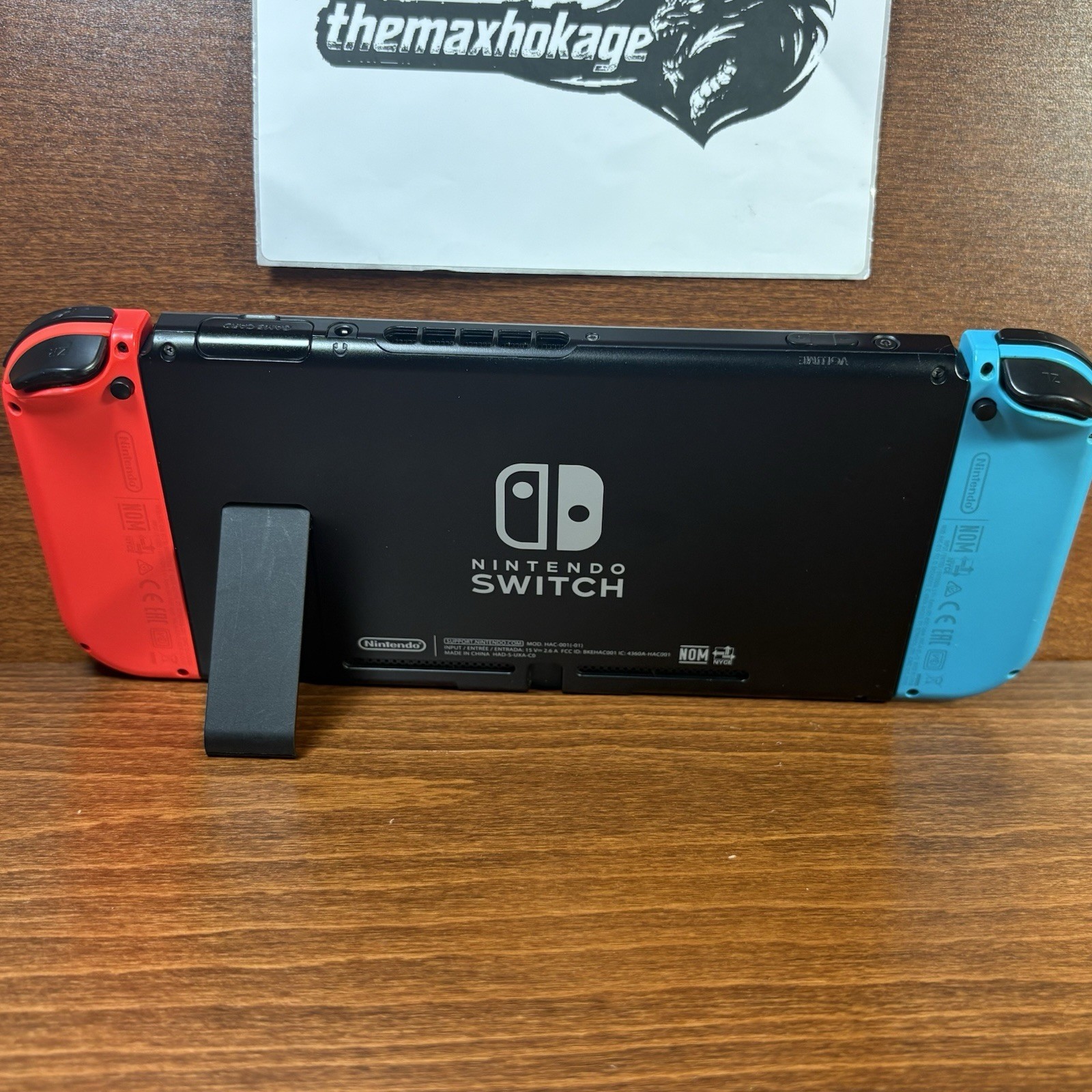 Nintendo Switch with Neon Blue & Neon Red Joy-Con | Works Perfectly | Case Inclu