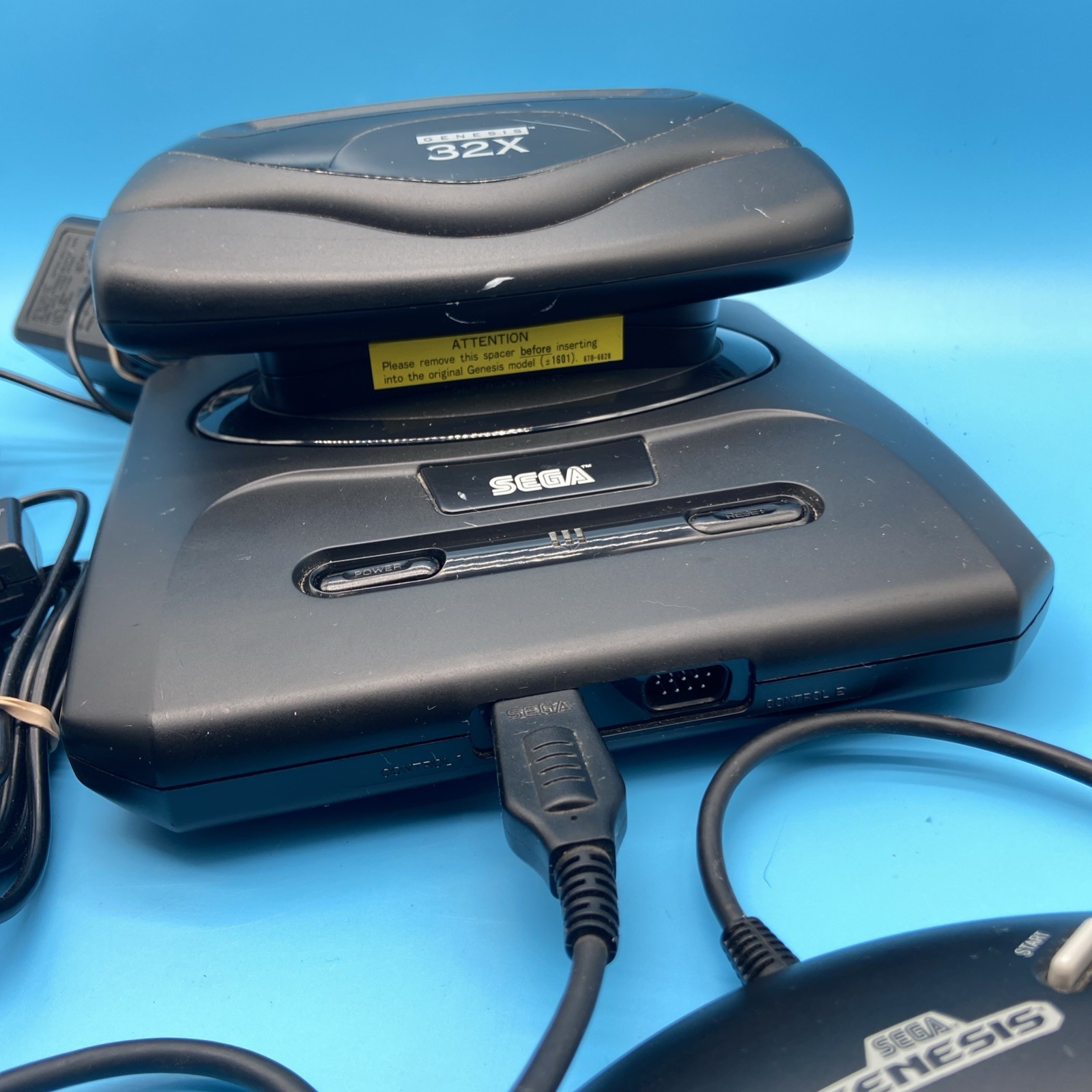 Sega Genesis Model 2 & RARE Sega 32X Add On Bundle WORKING / TESTED