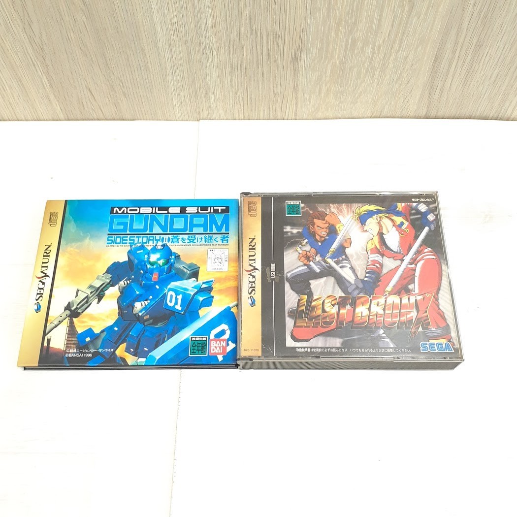 Sega Saturn Gray Console Bundle 1 controller 5 games Japan Last Bronx Gundam VF2