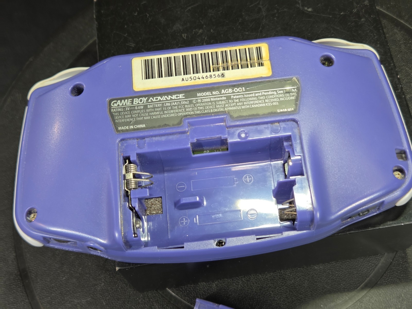 Nintendo Game Boy Advance Indigo Handheld System Console GBA AGB-001 VIDEO DEMO!