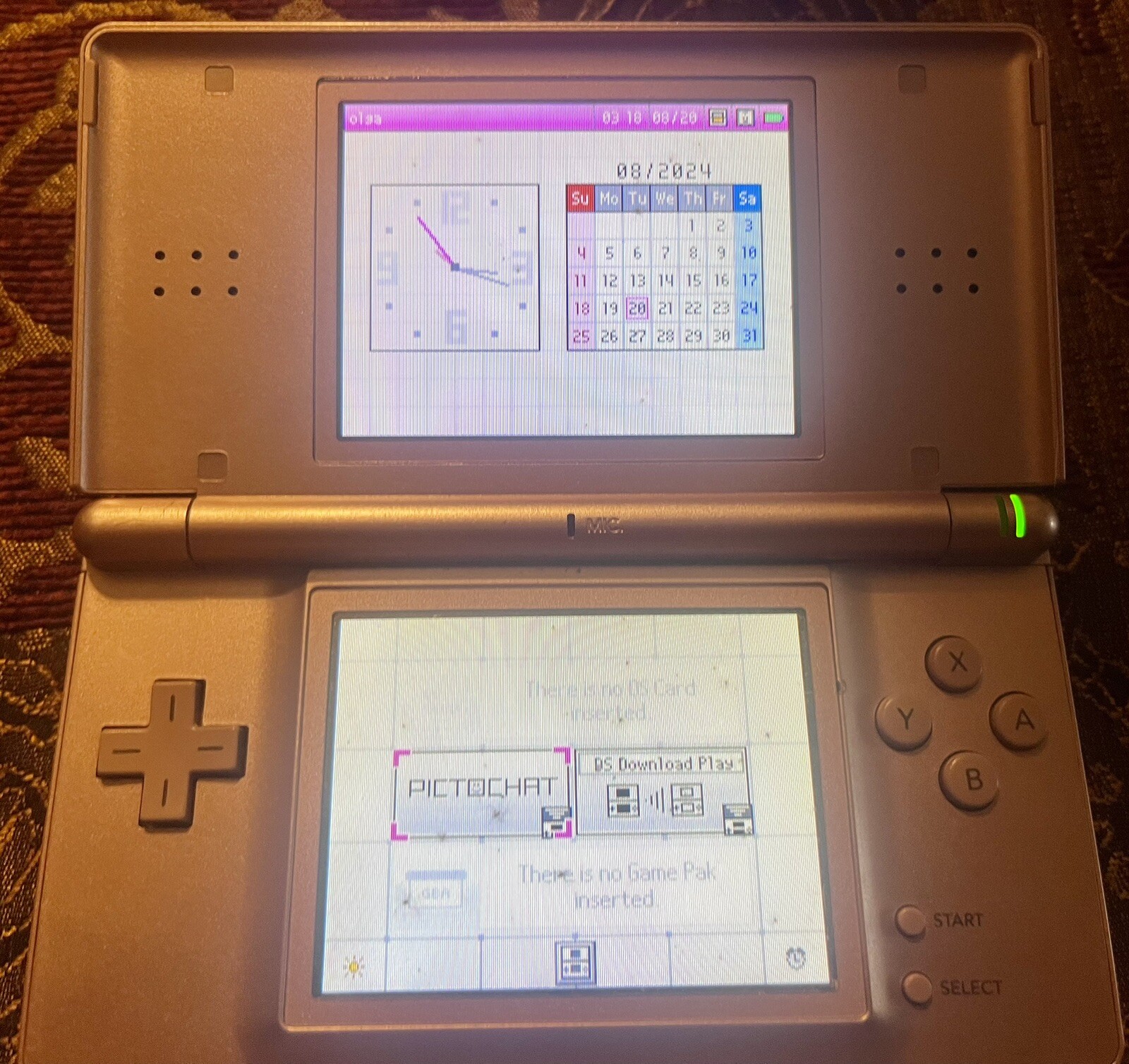 Nintendo DS Lite Handheld System Console Metallic Rose Model USG-001