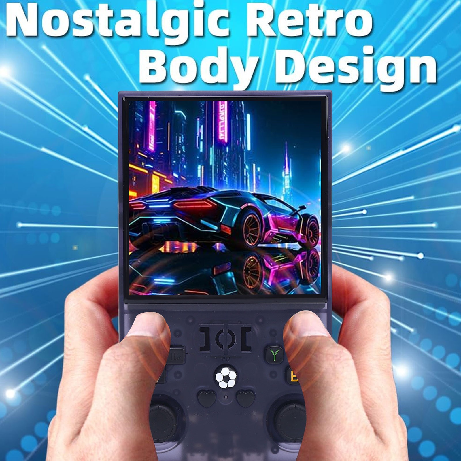 Portable Handheld Video Game Console Translucent Grey 4 Inch Screen 4000mAh