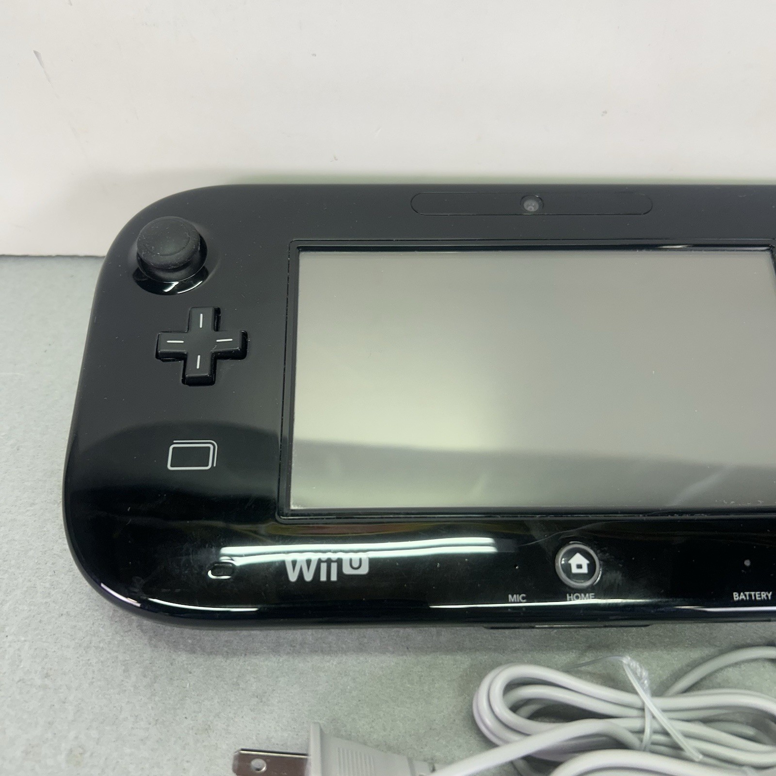 Nintendo Wii U GamePad Controller WUP-010 (USA) Black W Charger Tested Works