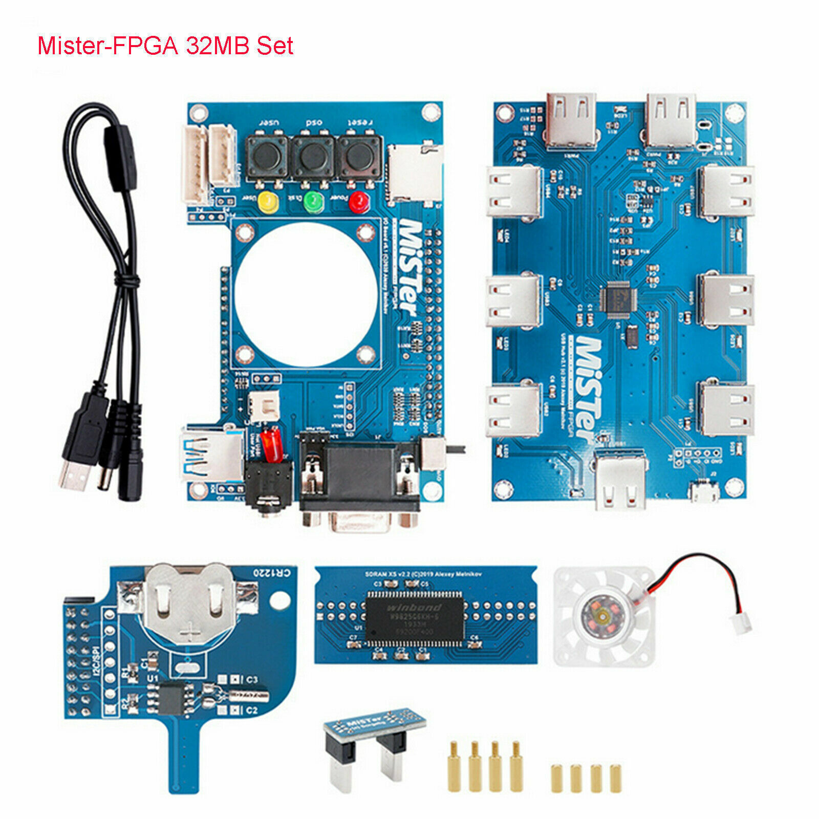 Welding USB HUB Extender Board Mister FPGA IO Board for Terasic DE10-Nano RTC