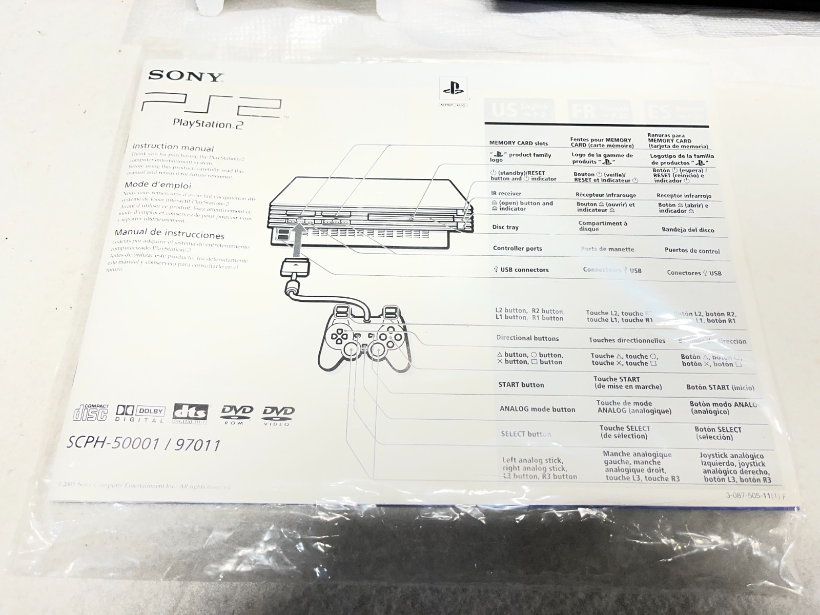 2003 Sony Playstation 2 PS2 Console System 50001 Complete in Original BOX MINT