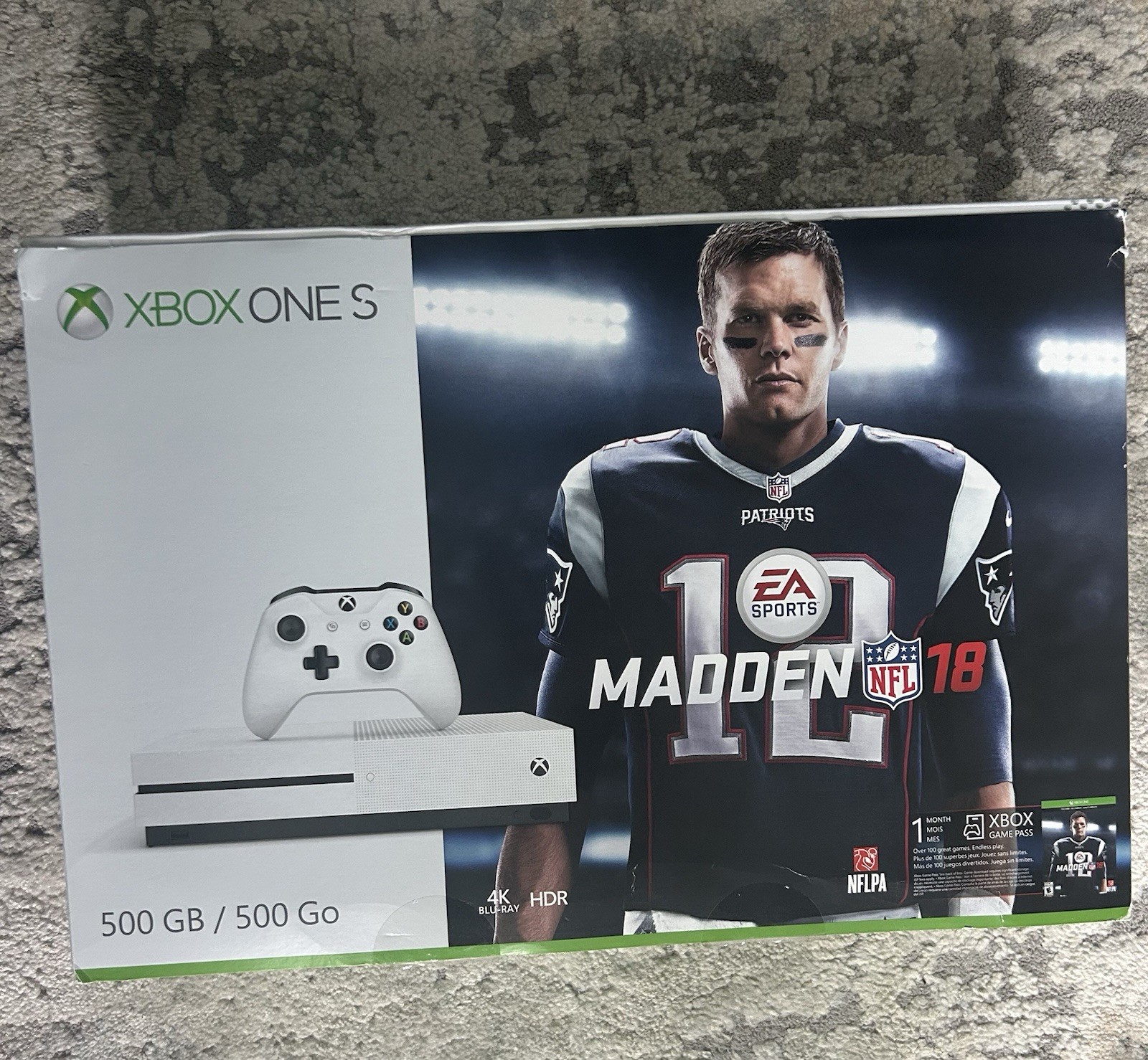 Microsoft Xbox One S Console White Black 500GB Controller Madden NFL 18 HDR 4K