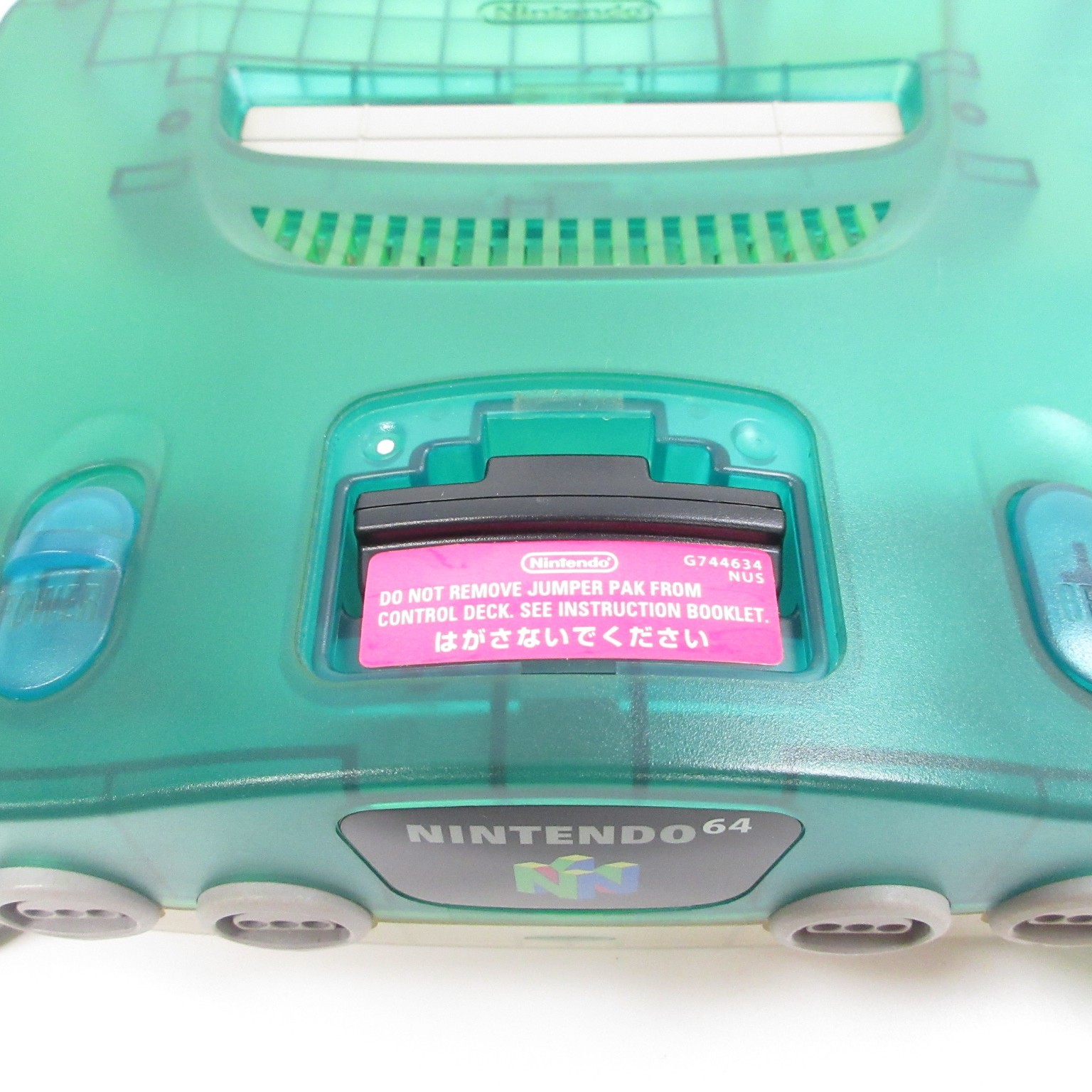 【Very Good】Nintendo 64 N64 Console Clear Blue Controller Adapter Japanese Ver.