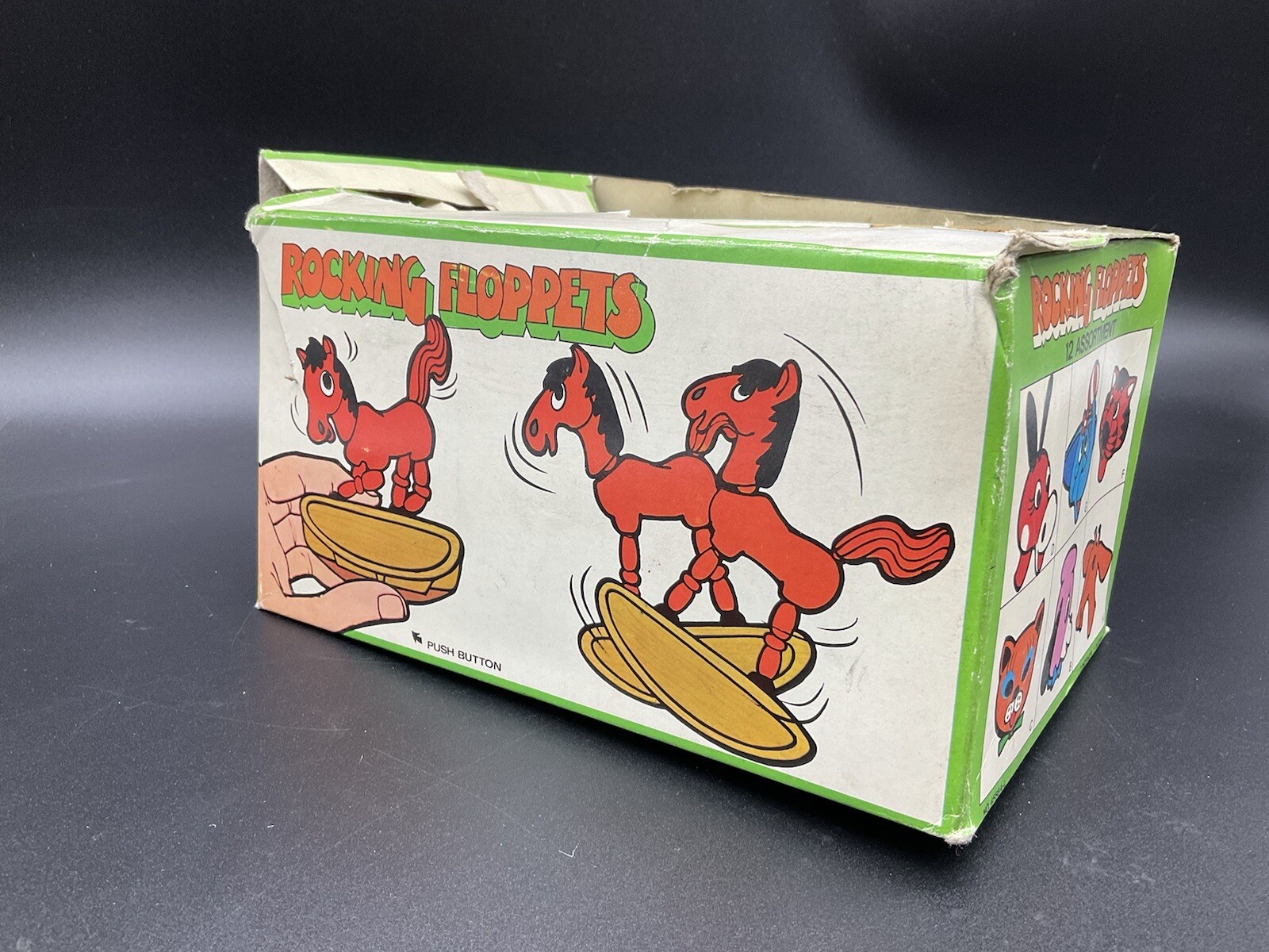 VINTAGE 80s# ROCKING FLOPPETS VINTAGE TOY BOX EMPTY RARE #[JV]