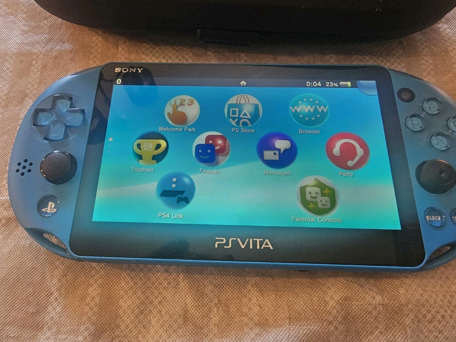 Sony PlayStation PS Vita PCH-2000 Aqua Blue TESTED 3.65 Fw
