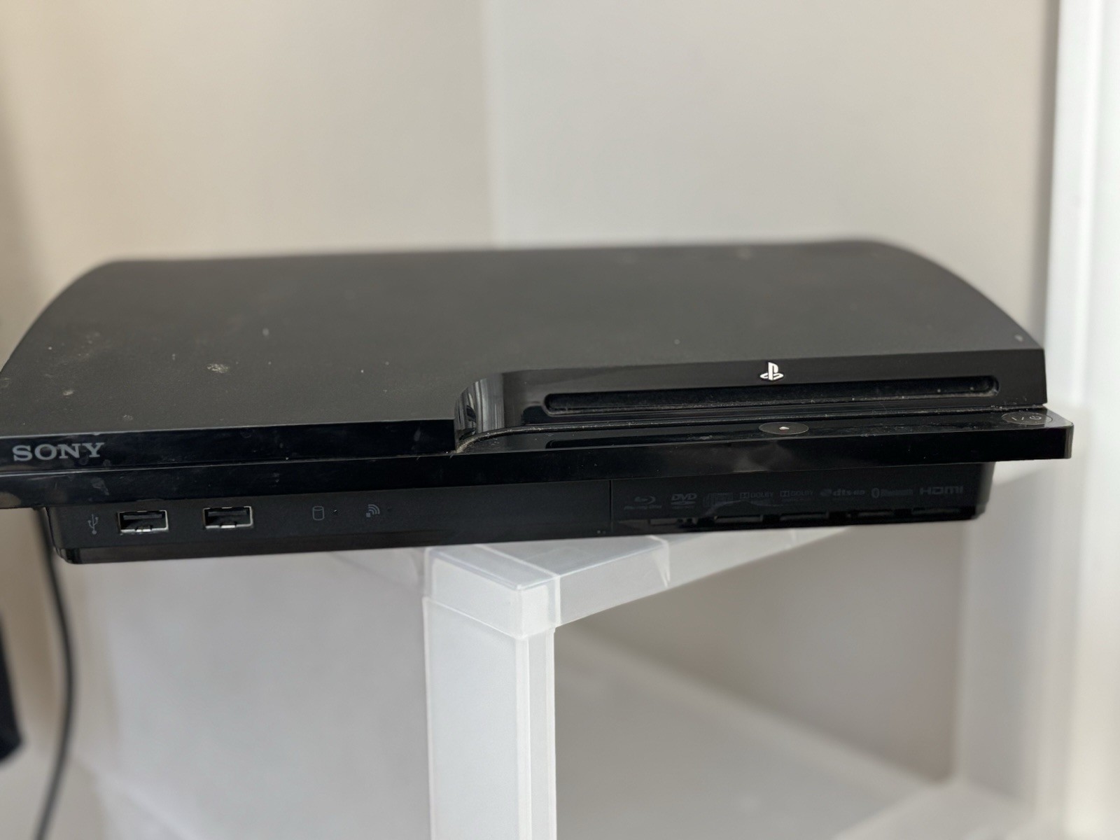 Sony PlayStation 3 Slim Black Console Gaming System, No Controllers