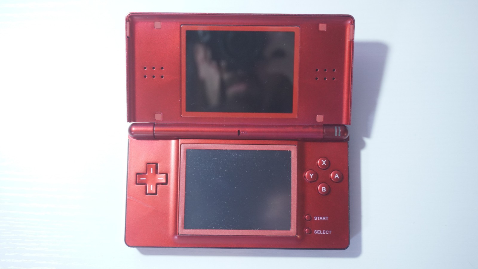 Nintendo DS Lite Full Crimson Red Handheld Gaming System with Charger & Stylus