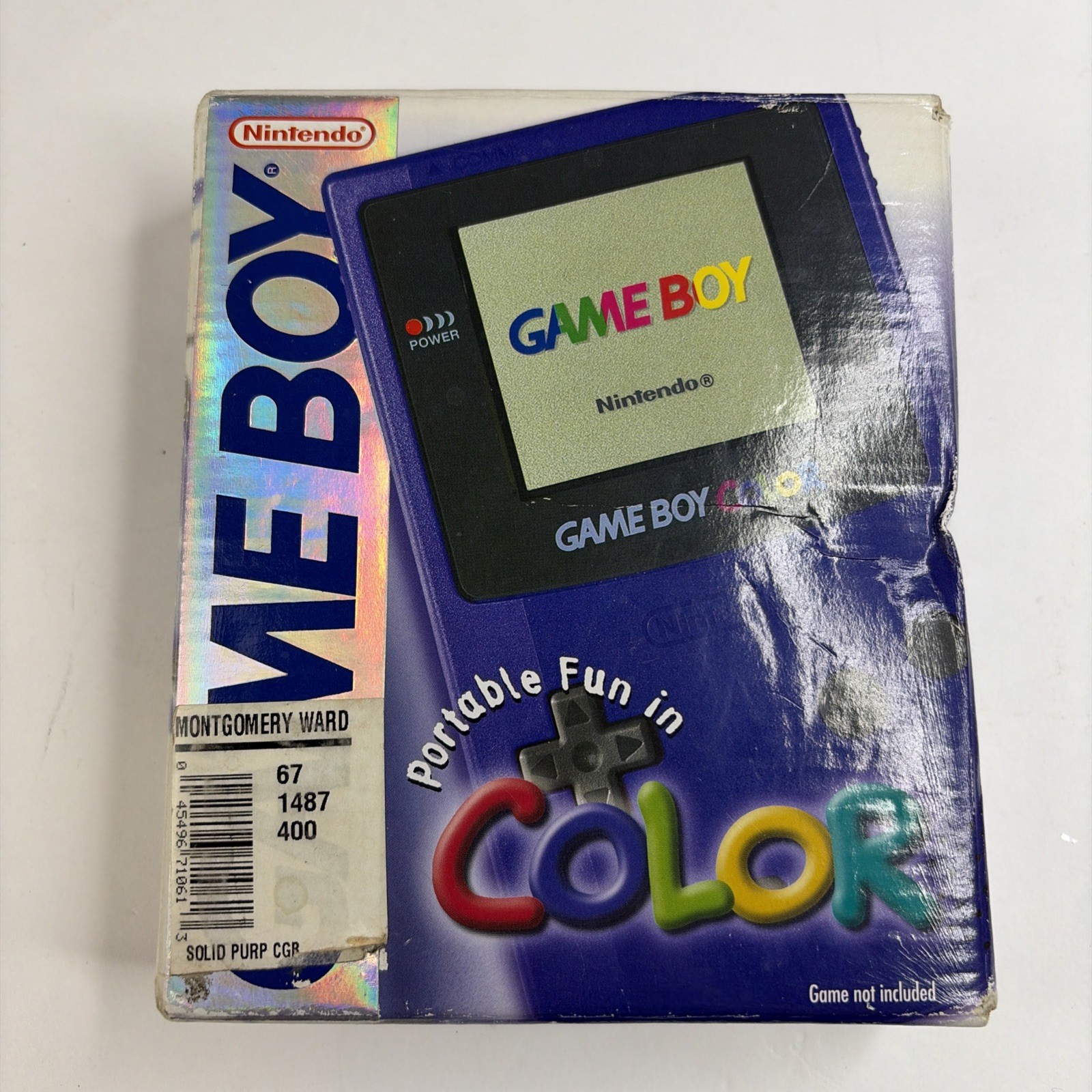 Nintendo OEM GameBoy Color Grape Purple Console In Box CGB-001
