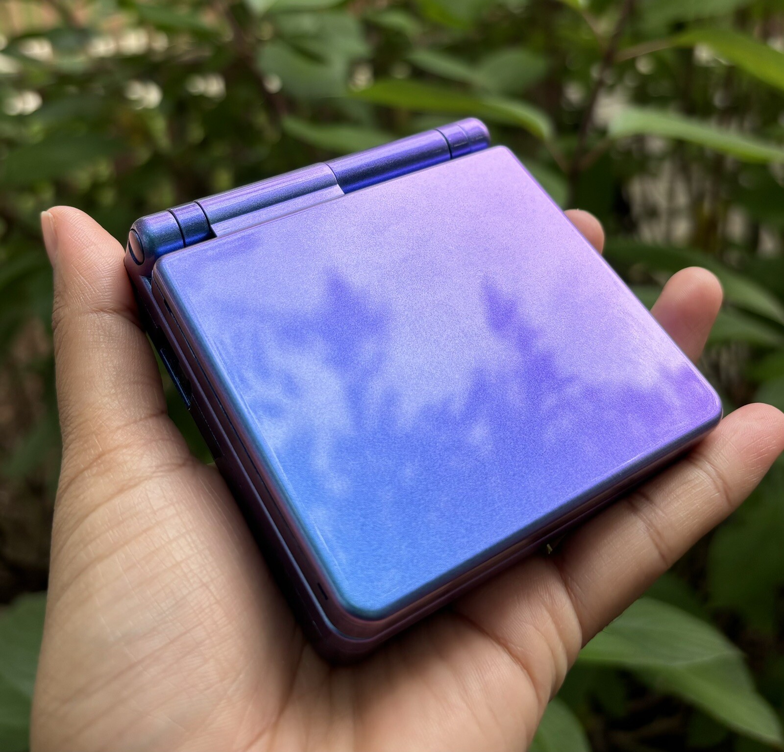 Unique Gift Chameleon Purple Blue Glossy Gameboy Advance SP IPS V2/V5 Console