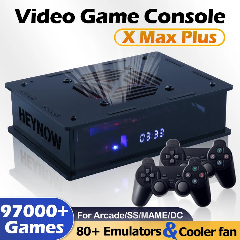 Video Game Console X MAX plus S905X4 Android 11 Emuelec4.6 Dual System for SS/PS