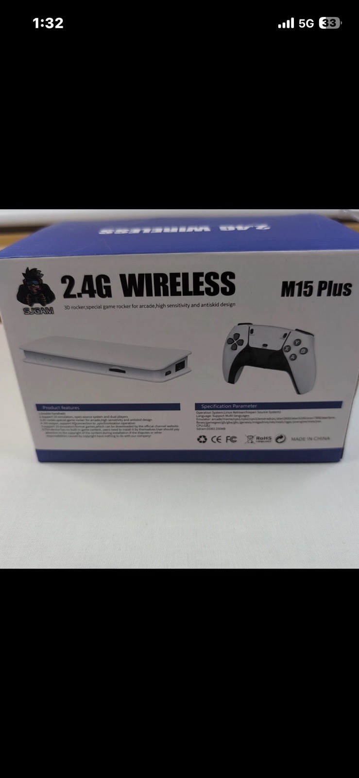 NEW SJGAM 2.4G WIRELESS M15 PLUS GAME 2 WIRELESS CONTROLLERS ARCADE