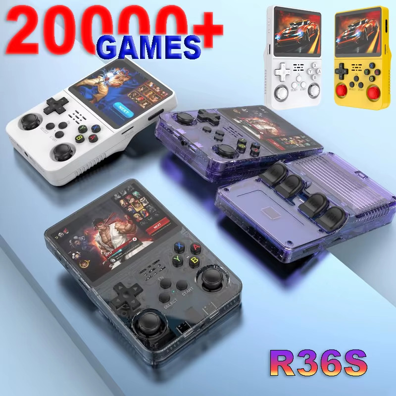 R36S Retro Handheld Video Game Console ARKOS System 3.5 Inch IPS Screen Classic