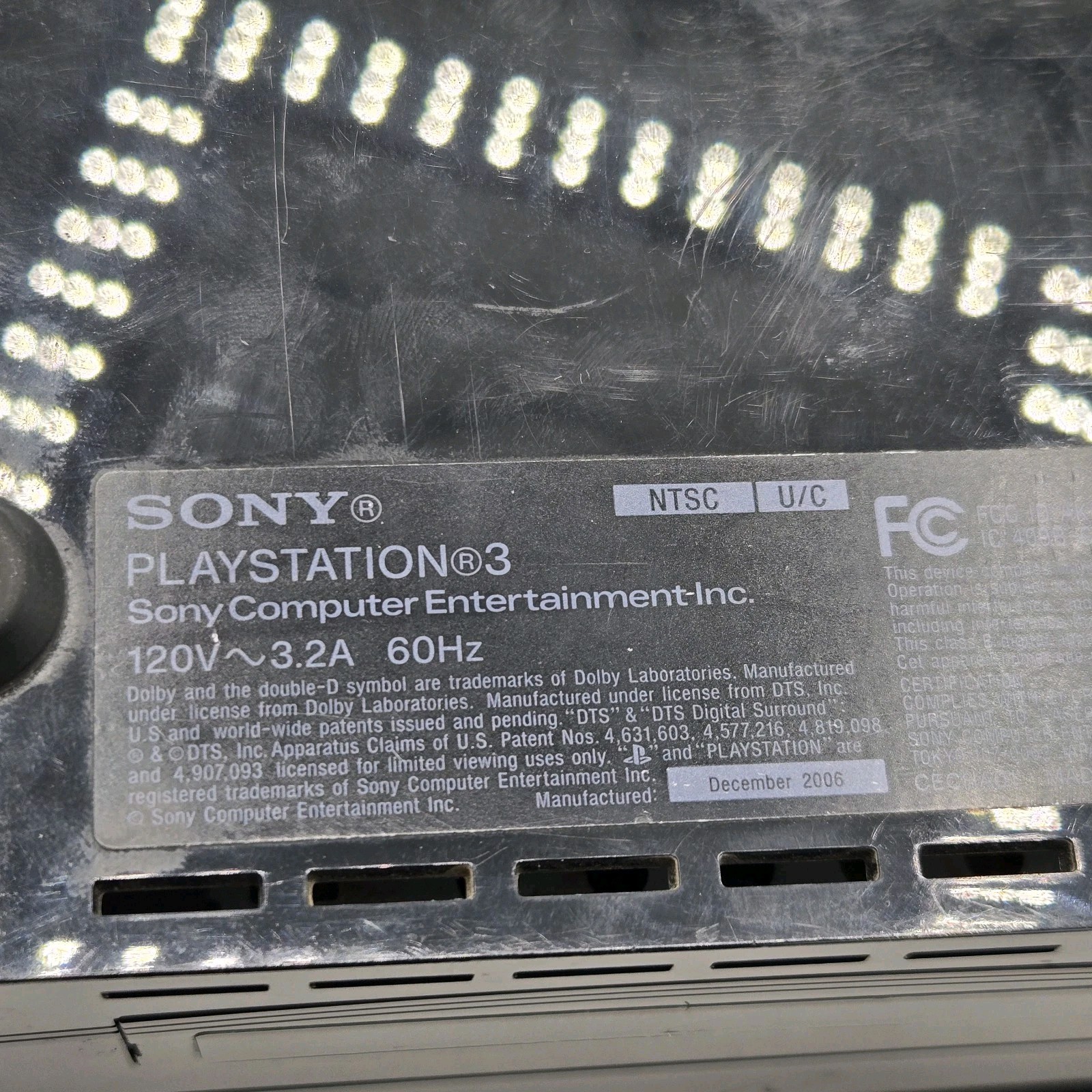 FOR PARTS Sony PlayStation 3 PS3 CECHA01 60GB Backwards Compatible Console READ