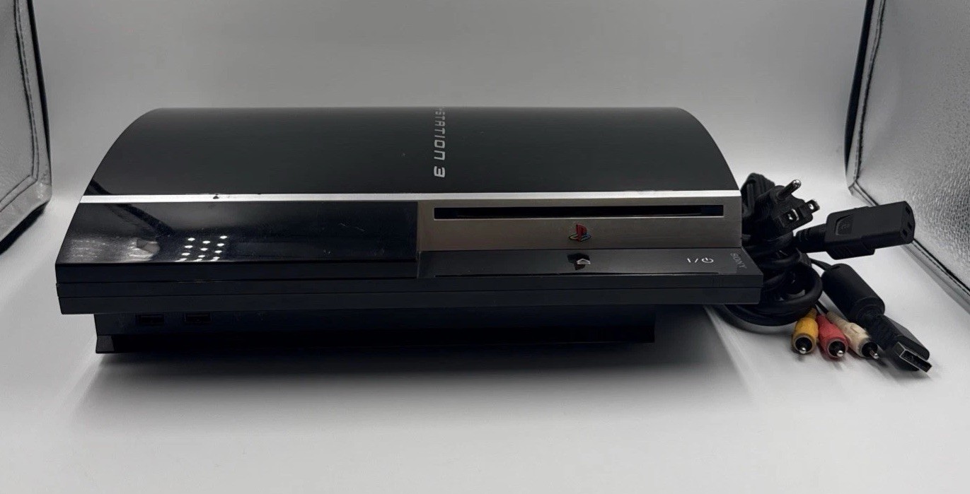Sony PlayStation 3 Model No. CECHL01 Tested & Working w/ Power, AV Cables