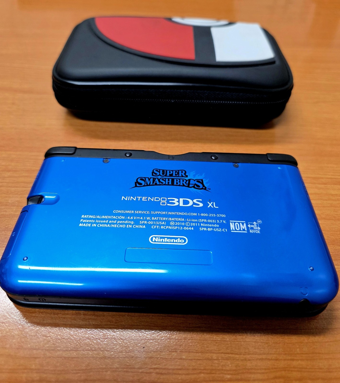 Nintendo 3DS XL Super Smash Bros Blue Edition W/Charger, OFC Pokemon Carry Case