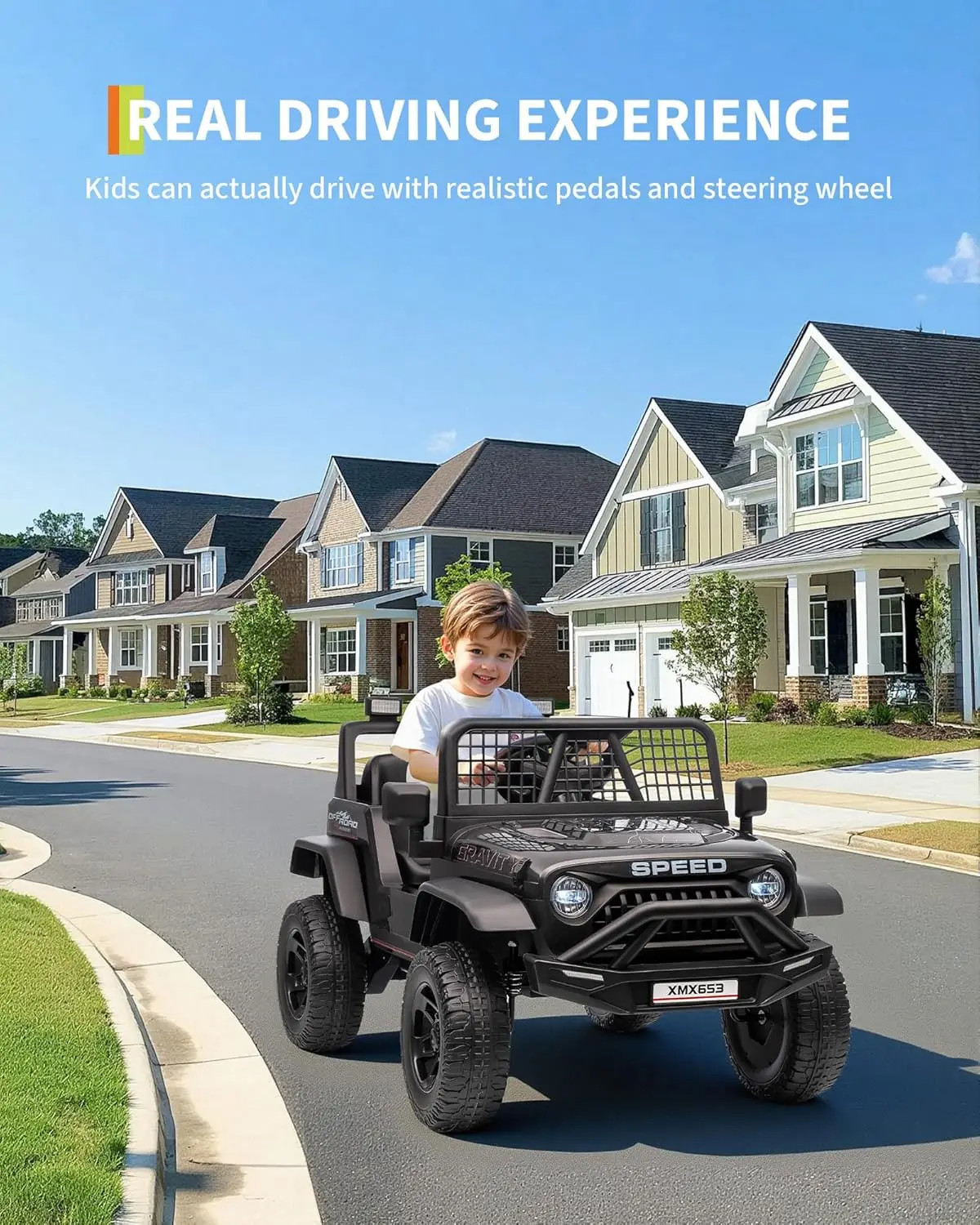 Electric Car for Kids Ride On Car with Remote Control Ride On Truck Toy for Todd