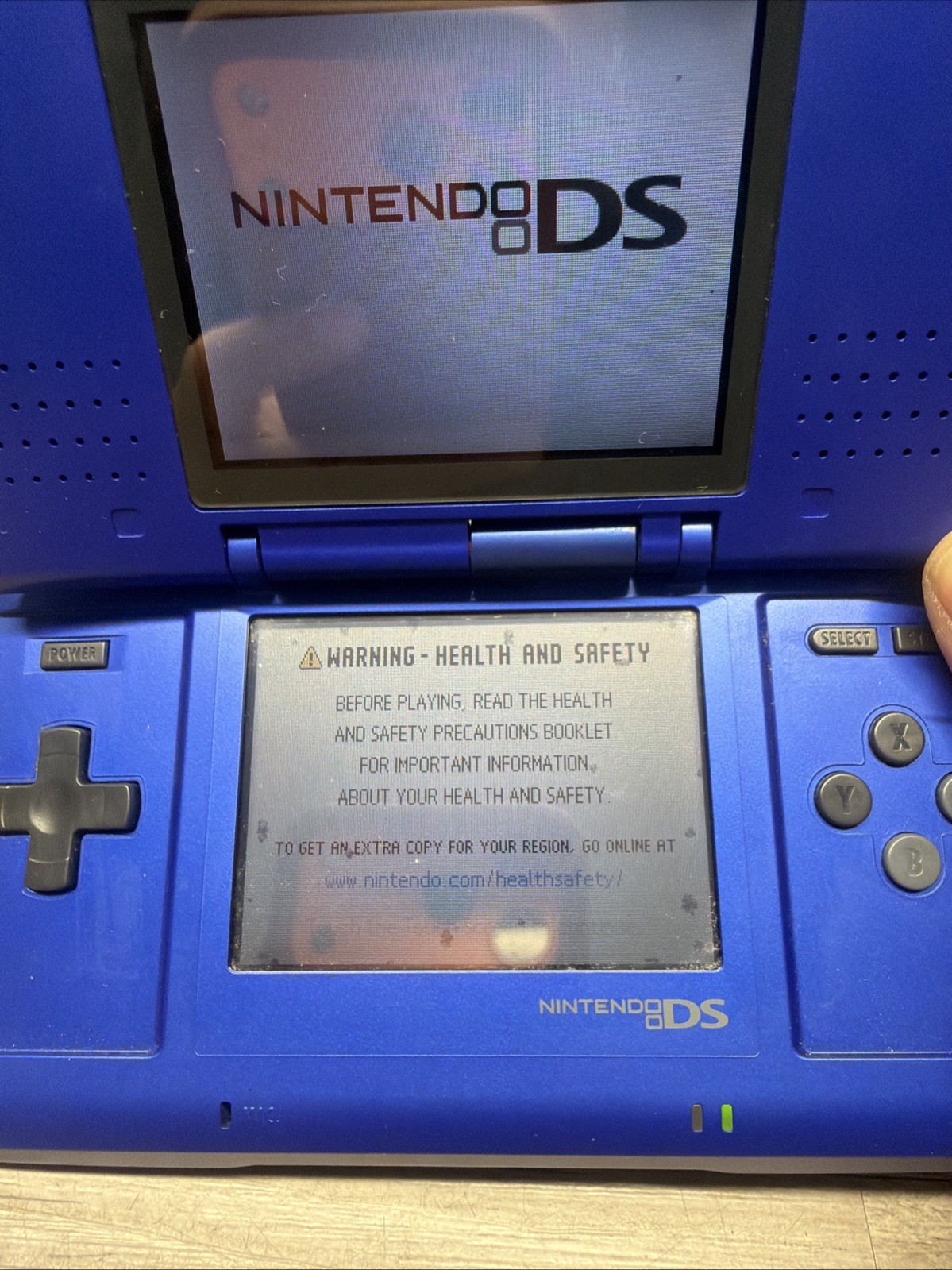 Nintendo DS Model NTR-001 w/ Charger – Original Cobalt Blue – Tested READ !!!!!!