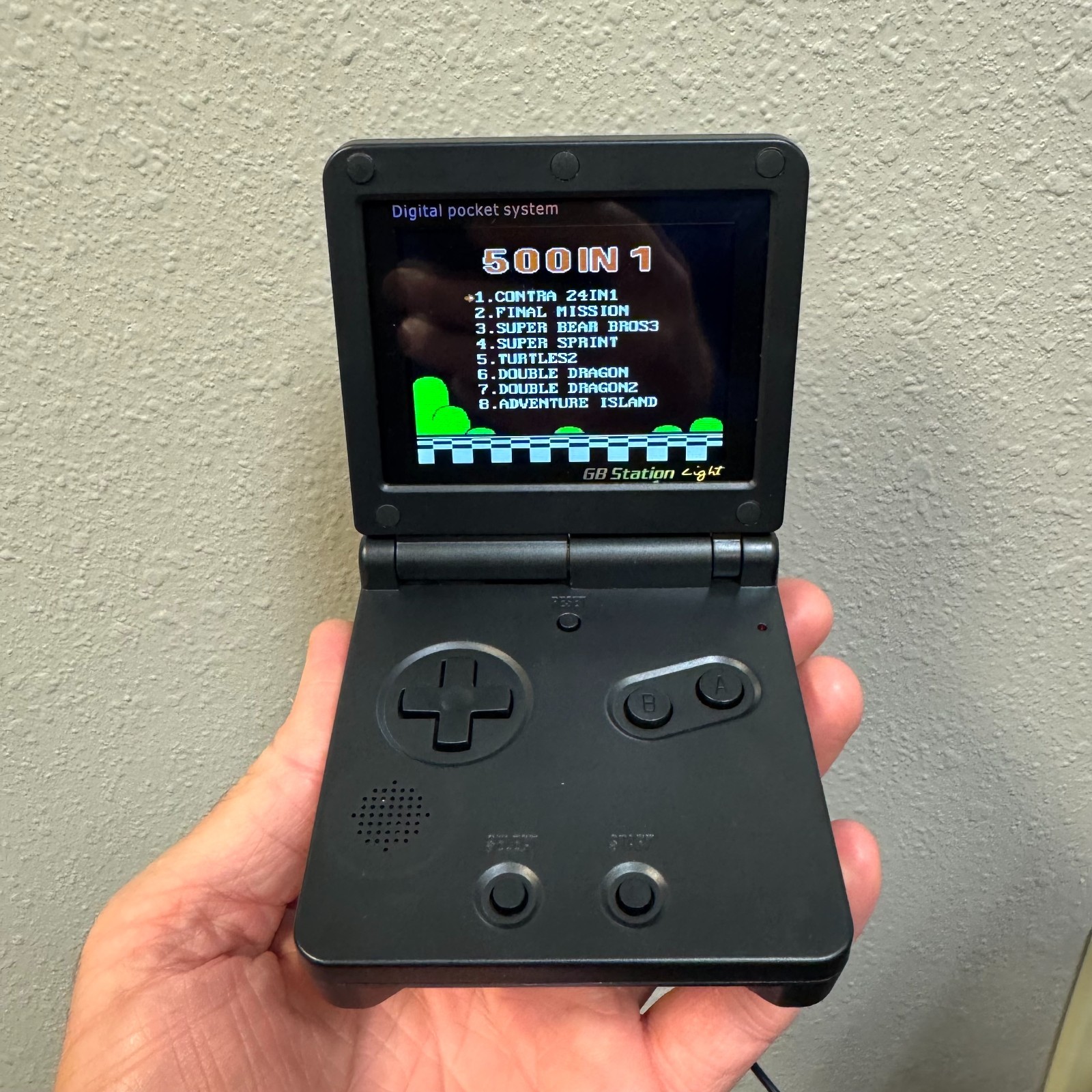 GB Station Light 500 In 1 Handheld Game Console TESTED w/ Box AV Cable **READ**